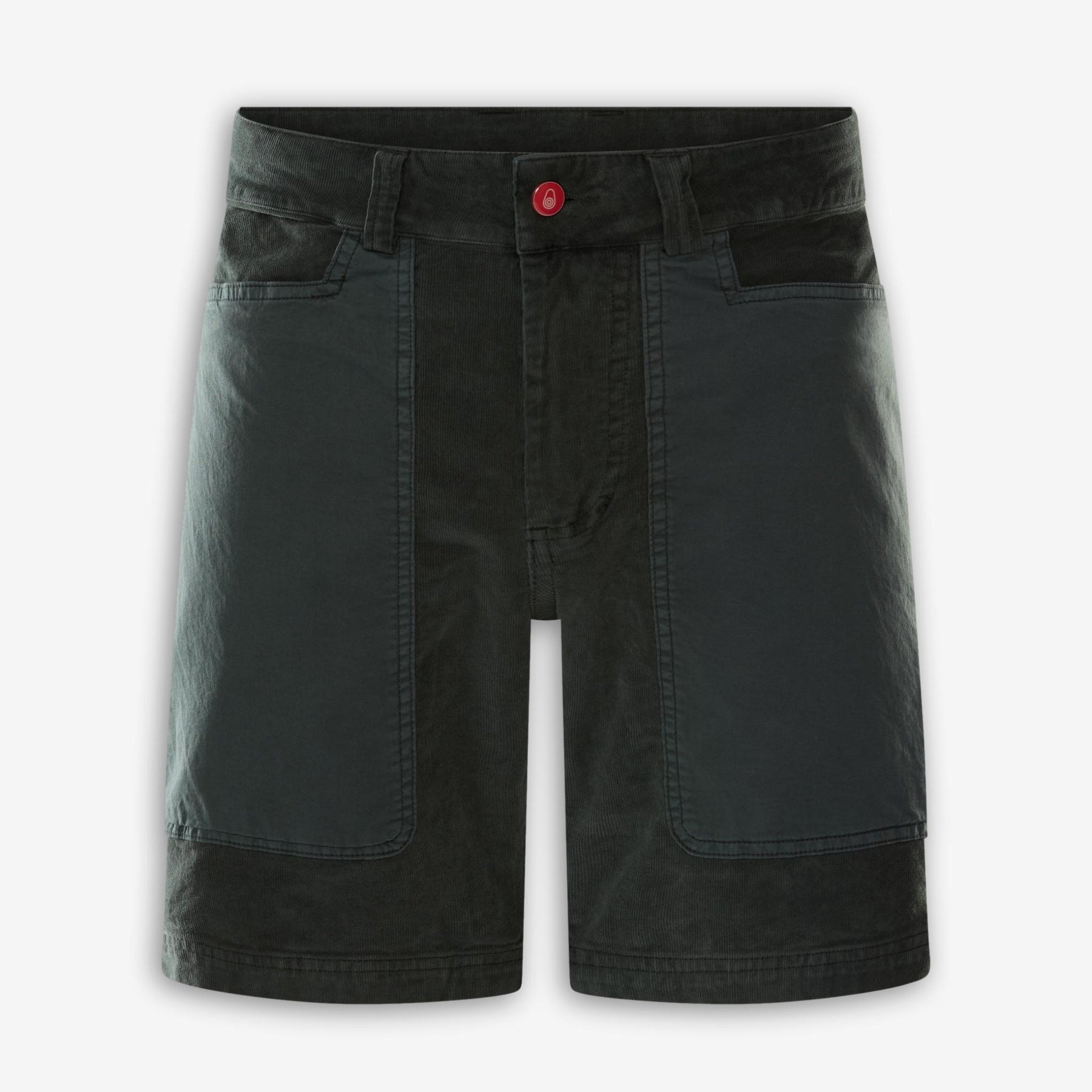 Corduroy Blocked Shorts Green
