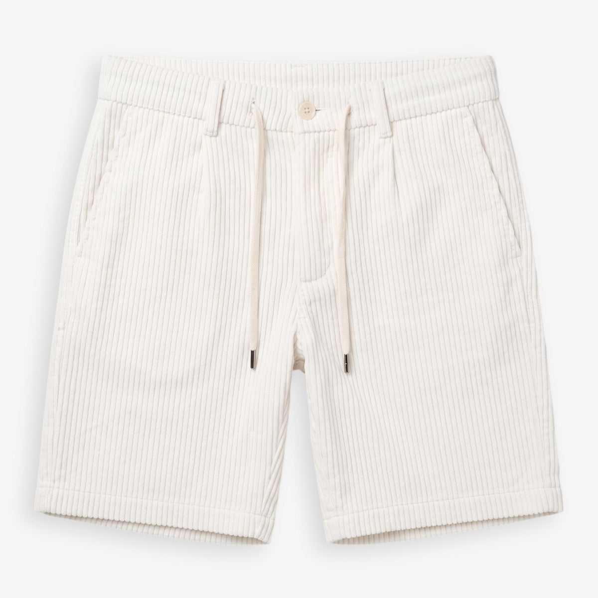 Corduroy Shorts White