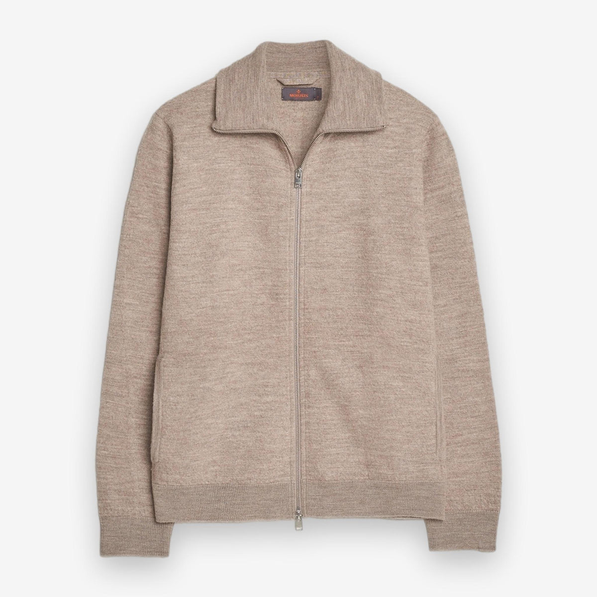 Cork Knitted Zip Jacket Khaki