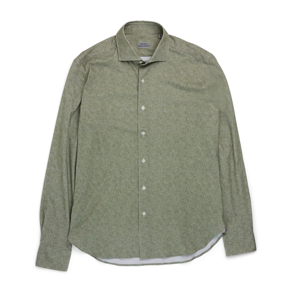 Orian Cotton Stretch Shirt Green