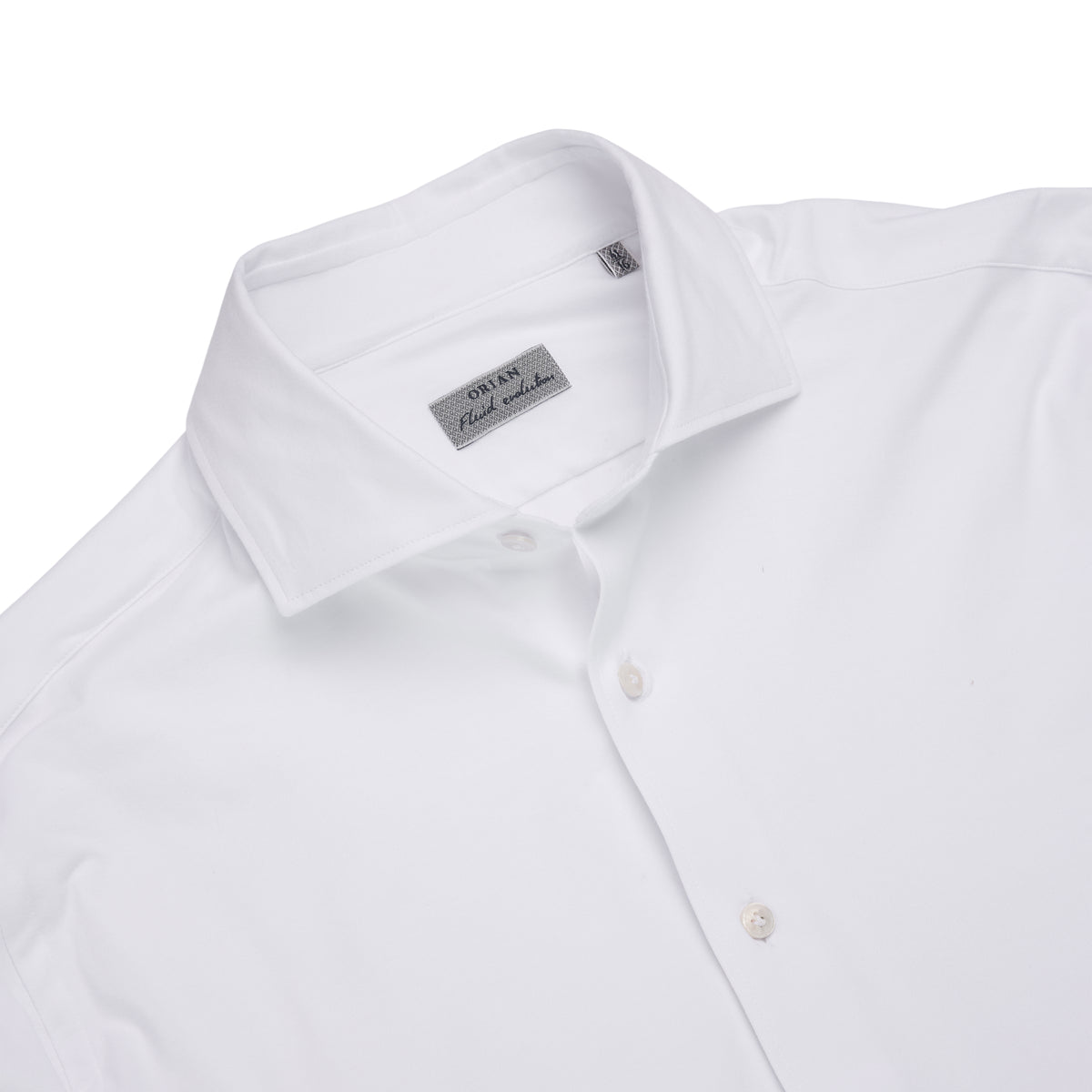 Orian Cotton Stretch Shirt White