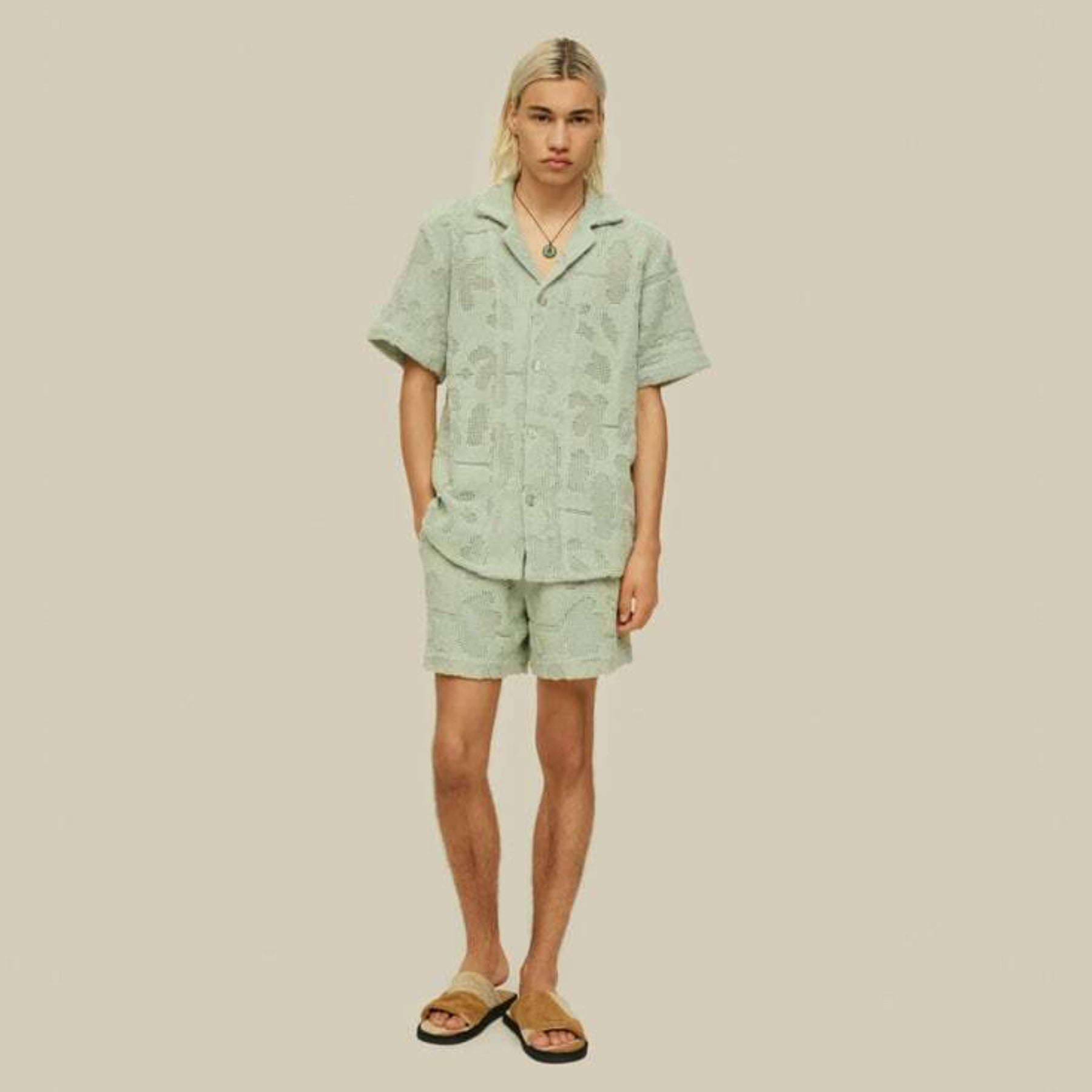 Cuba Crochet Shirt Galbanum