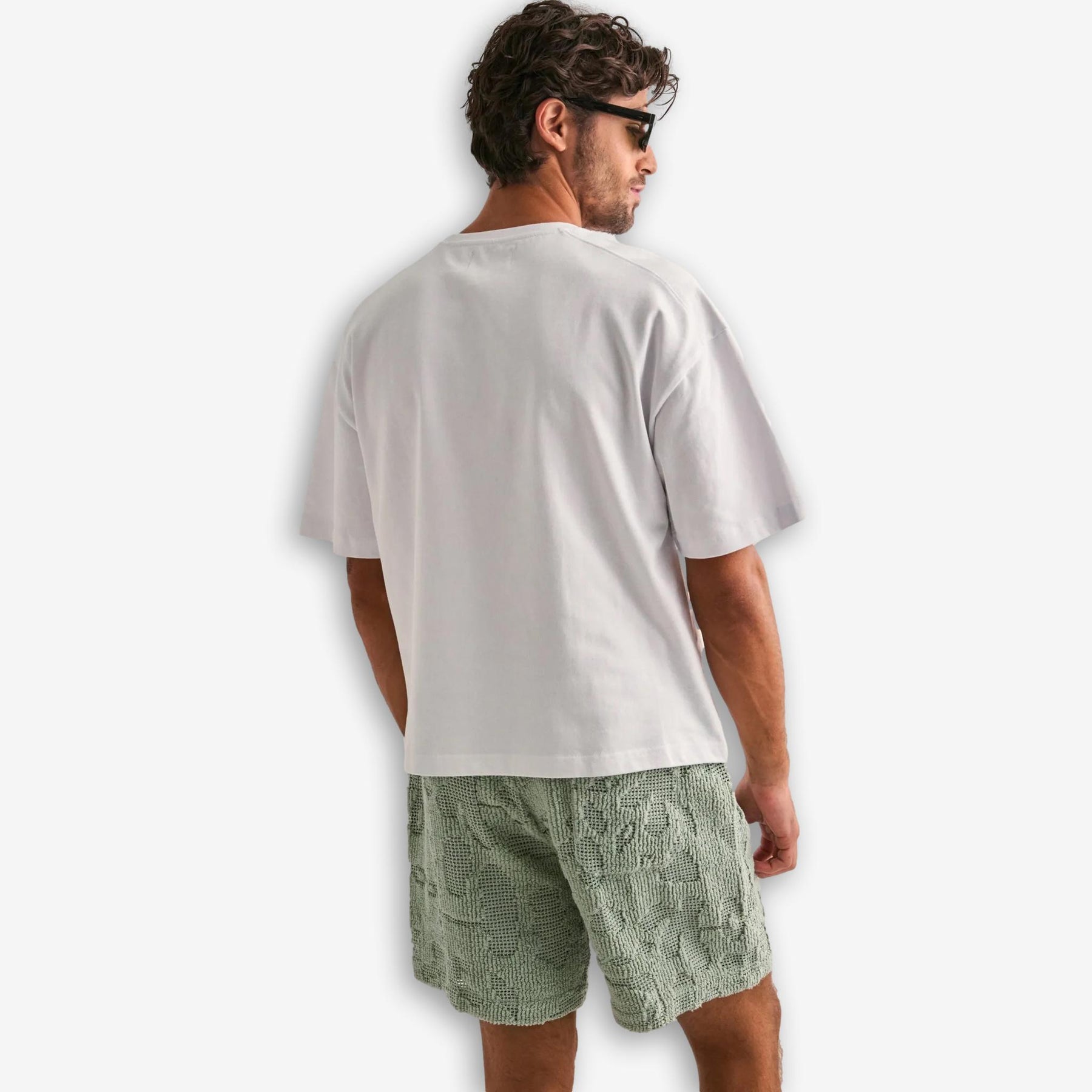 Cuba Crochet Shorts Galbanum