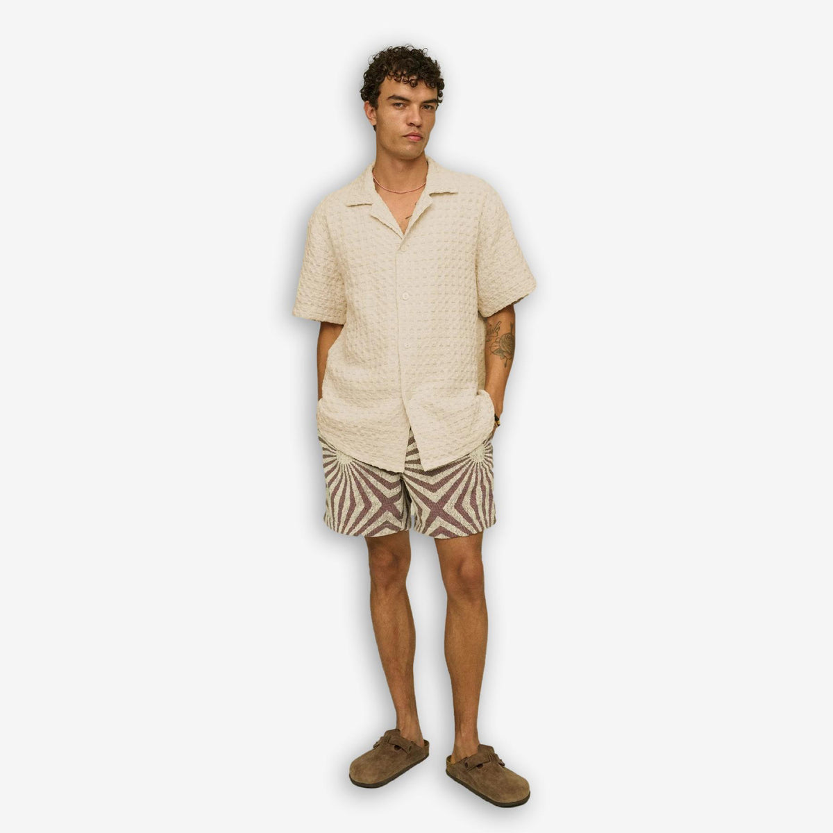 Cuba Waffle Shirt Ecru-OAS-Phrase