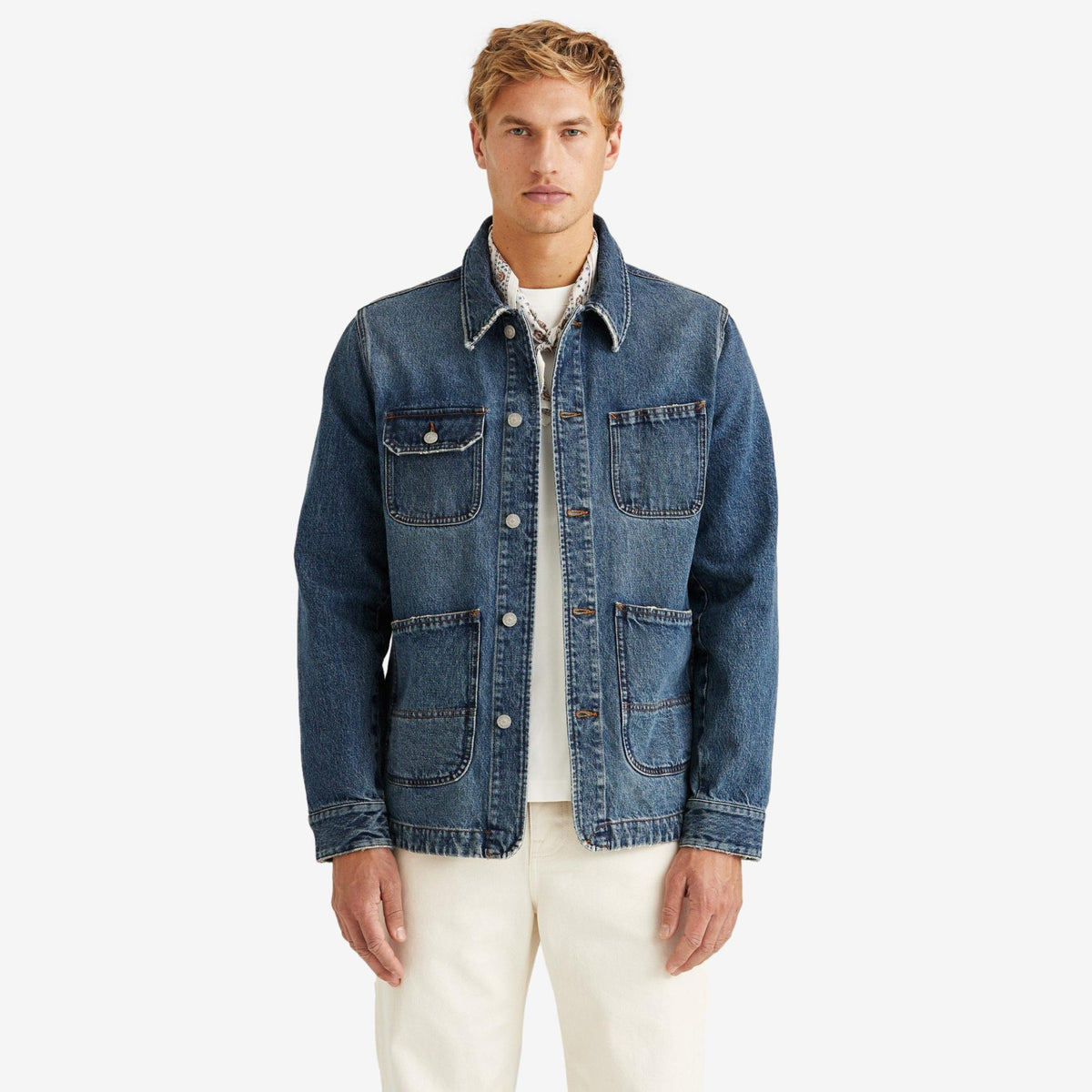 Denim Shirt Jacket Blue-Morris Stockholm-Phrase
