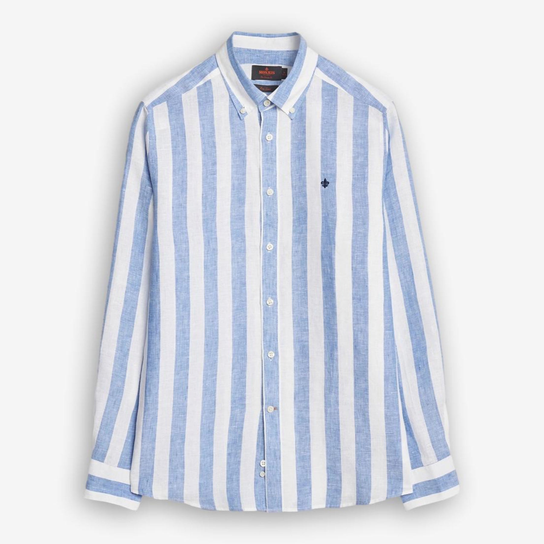 Douglas Striped Linen Shirt Blue