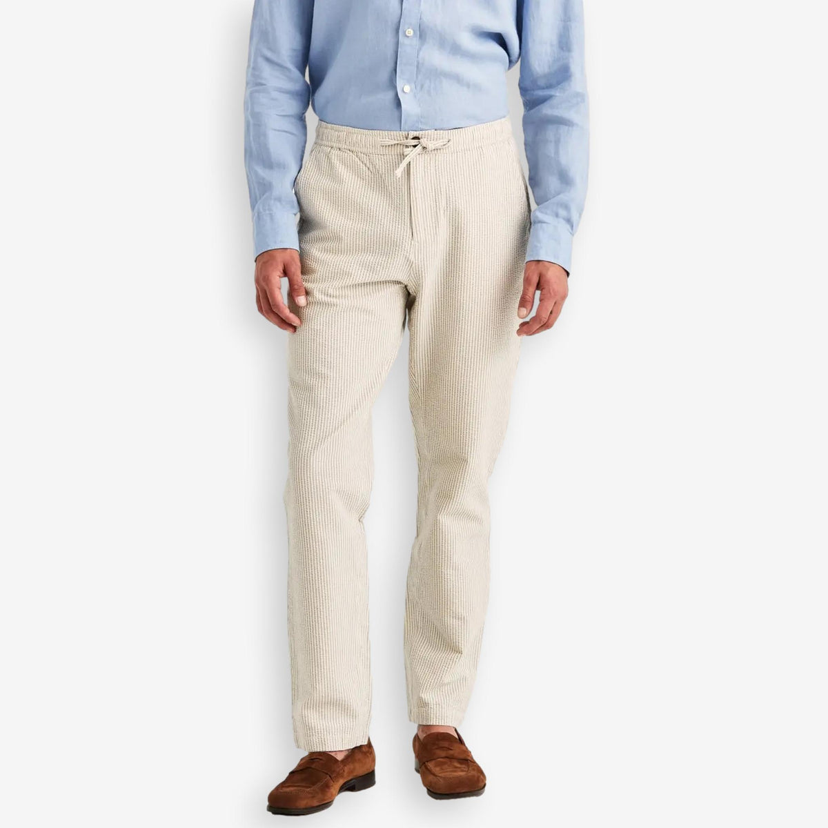 Fenix Seersucker Trouser Khaki