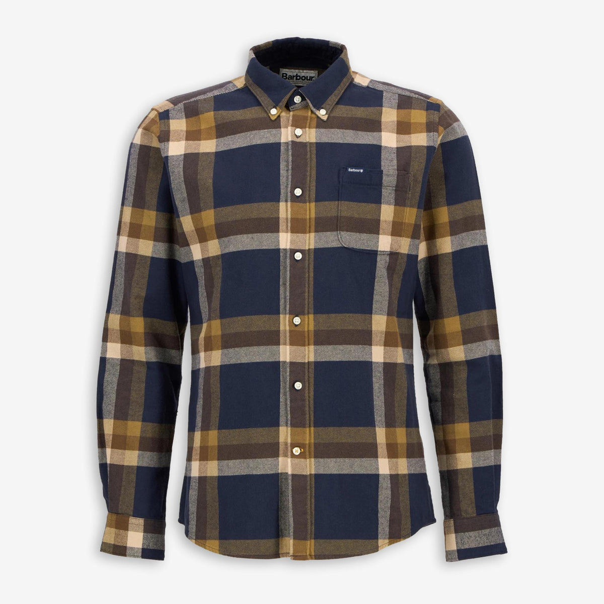 Folley Tailored Checked Shirt Navy-Barbour-Phrase