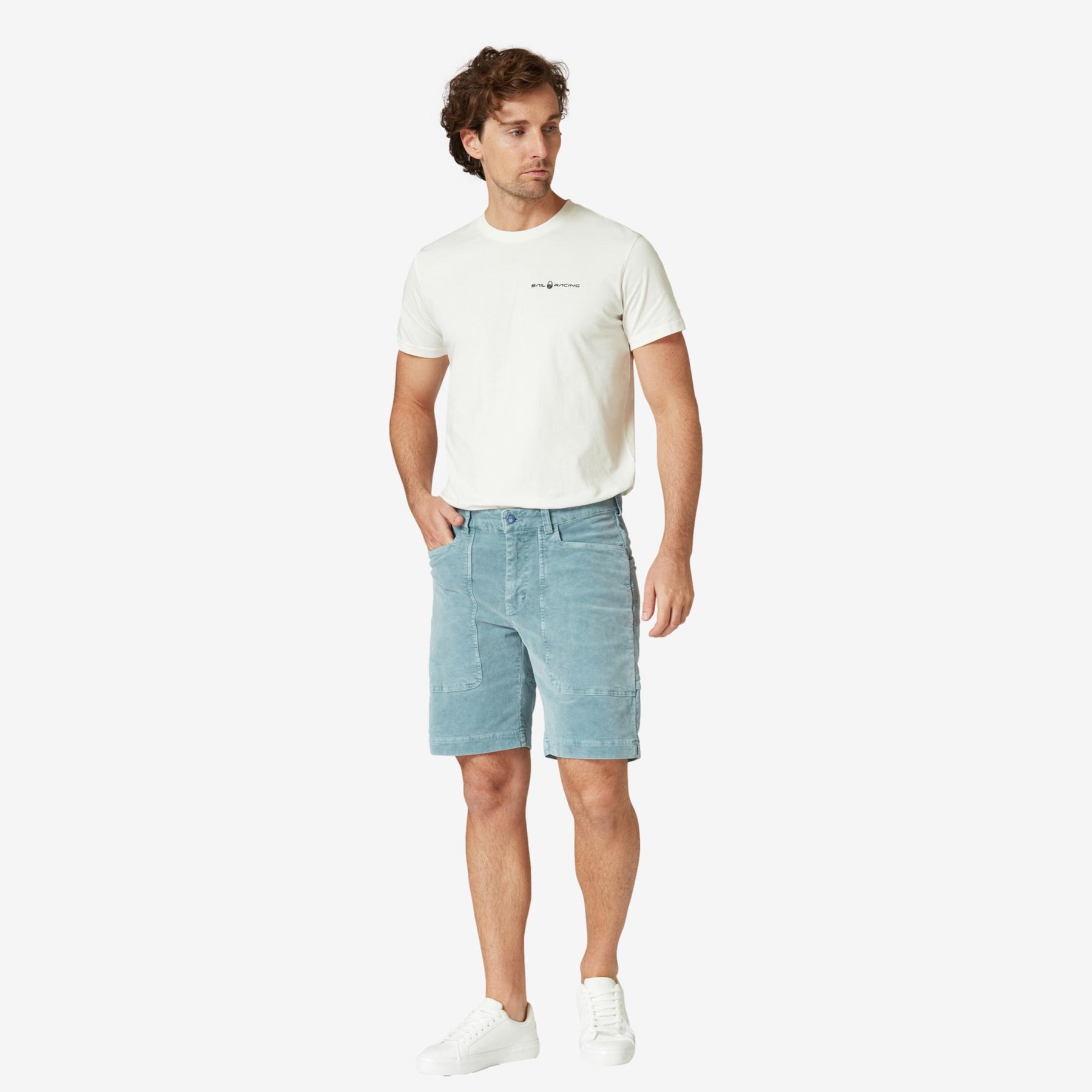 Grinder Corduroy Shorts Blue