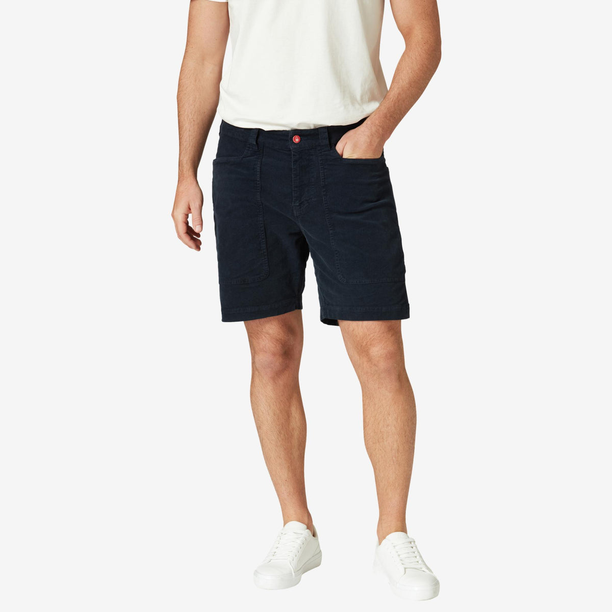 Grinder Corduroy Shorts Navy-Sail Racing-Phrase