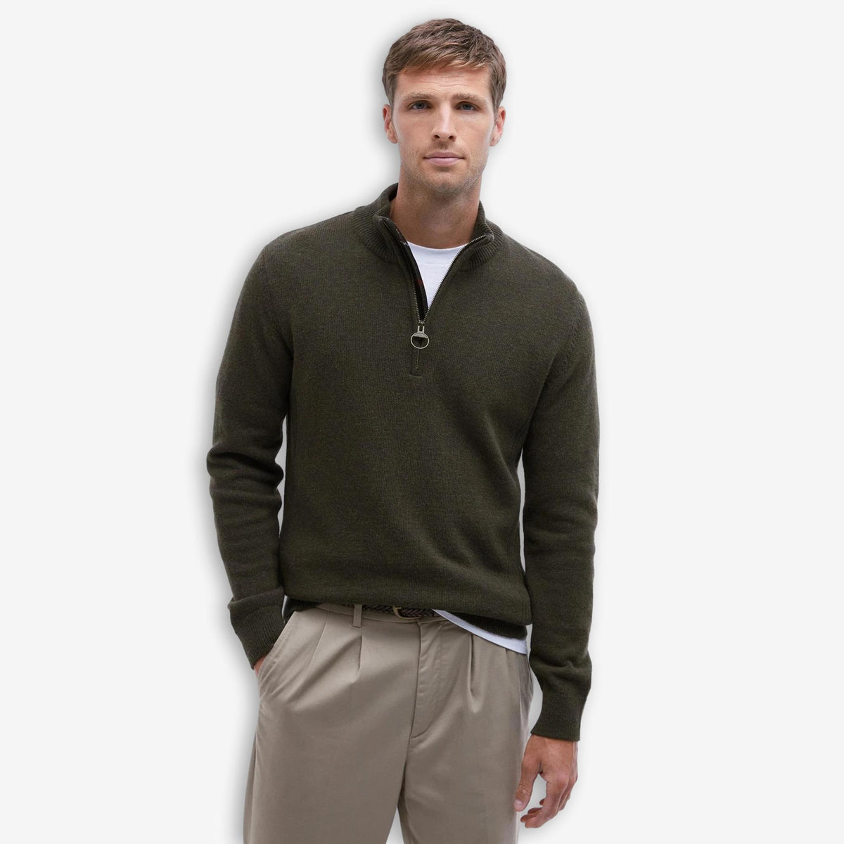 Holden HalfZip Olive-Barbour-Phrase