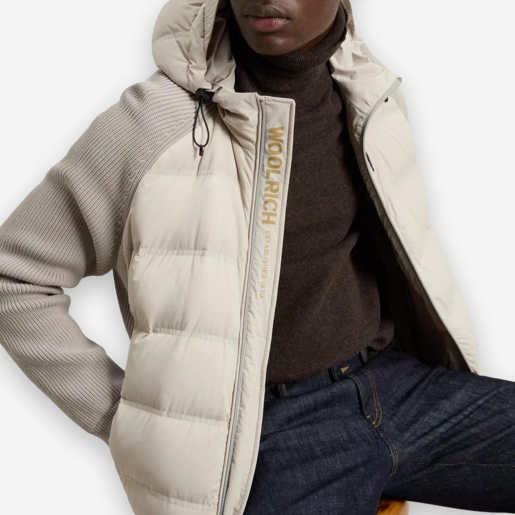 Hybrid Stretch Nylon Jacket Beige