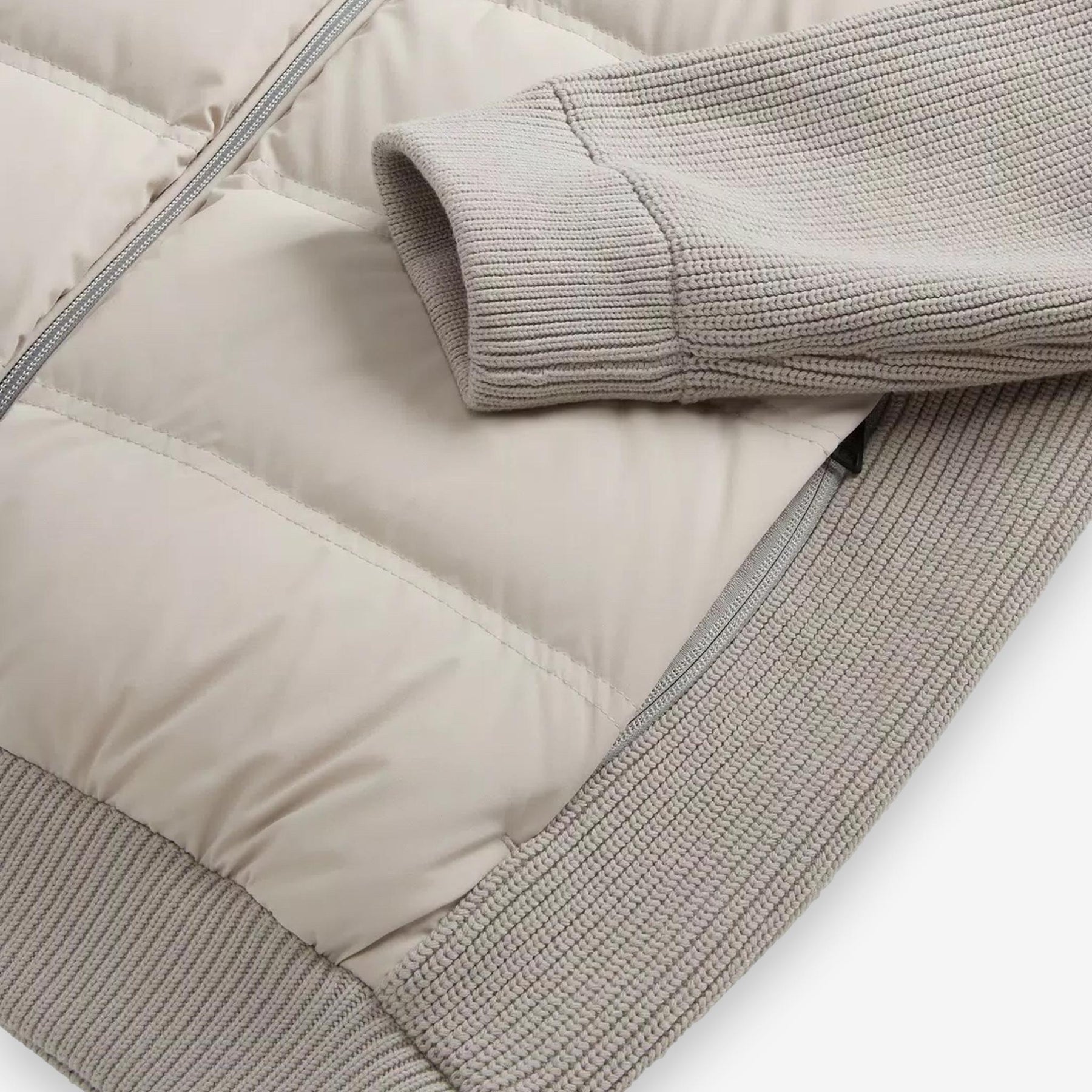 Hybrid Stretch Nylon Jacket Beige