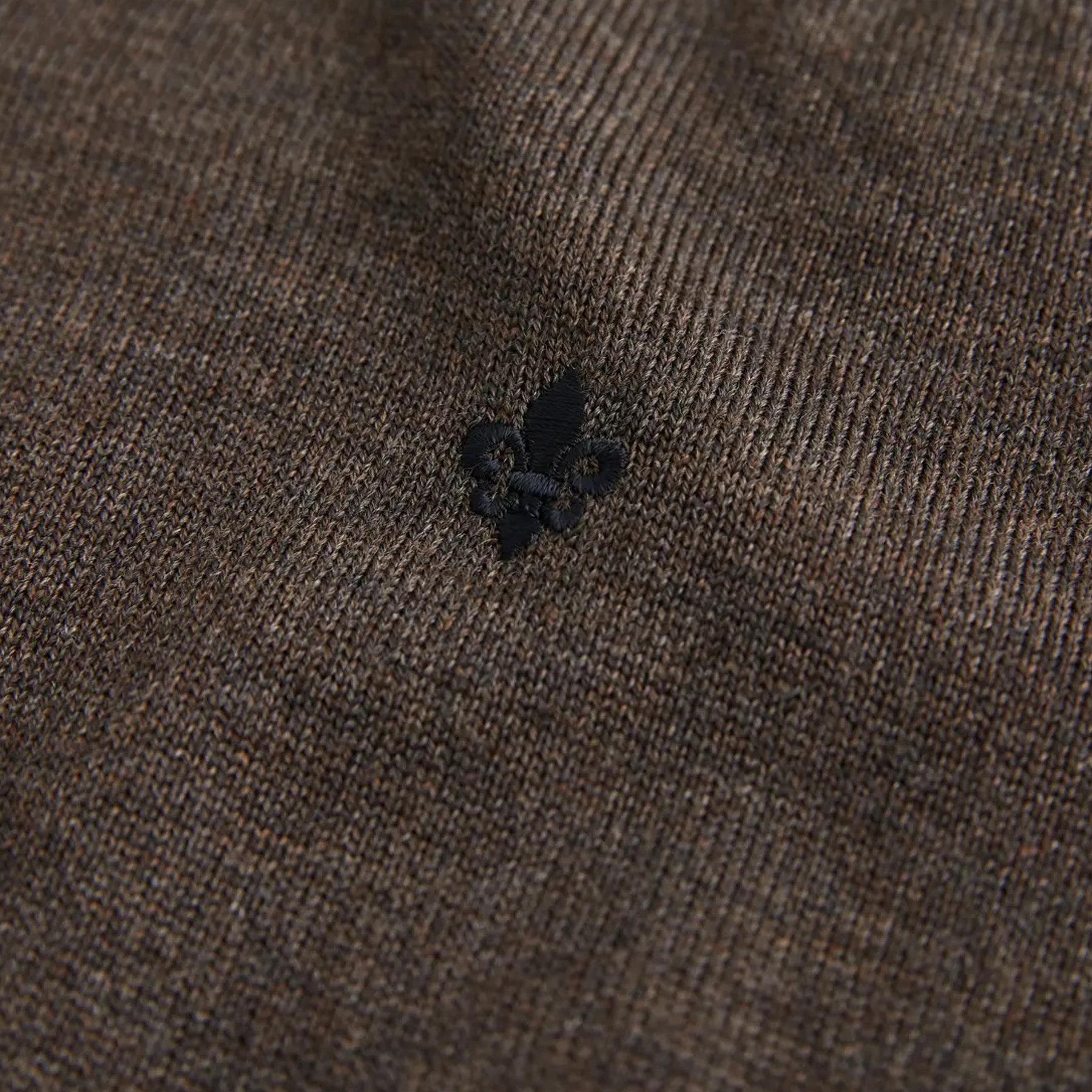 John Merino Half Zip Dark Brown