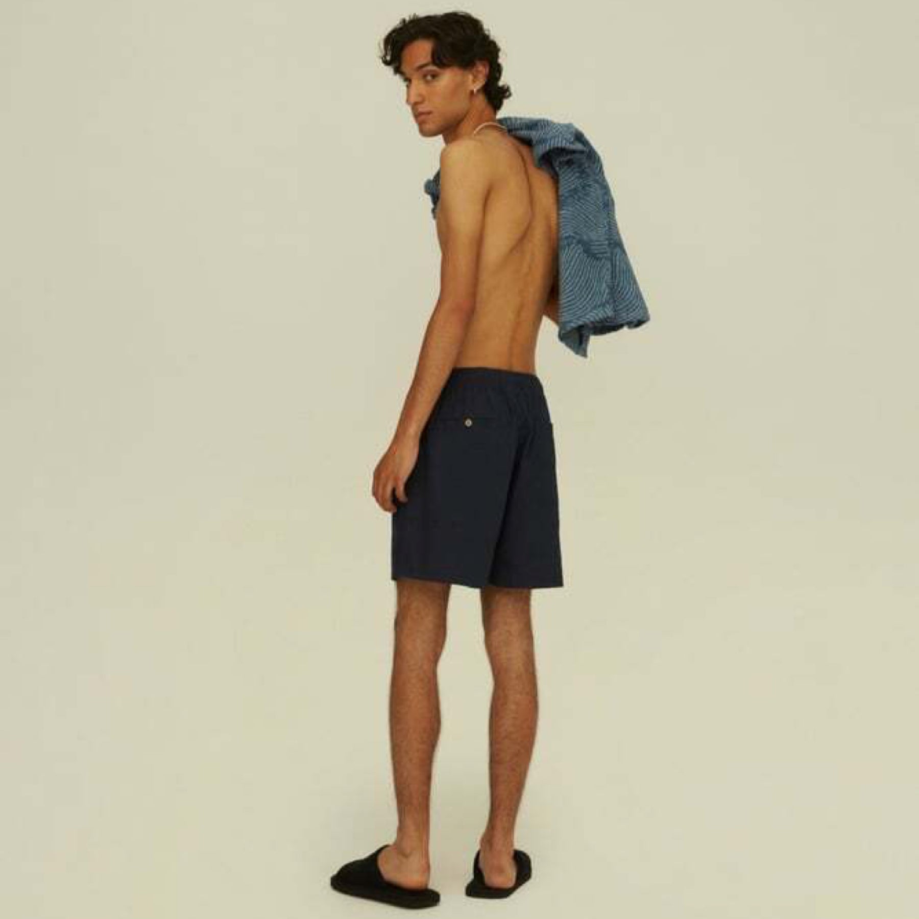 Linen Shorts Navy