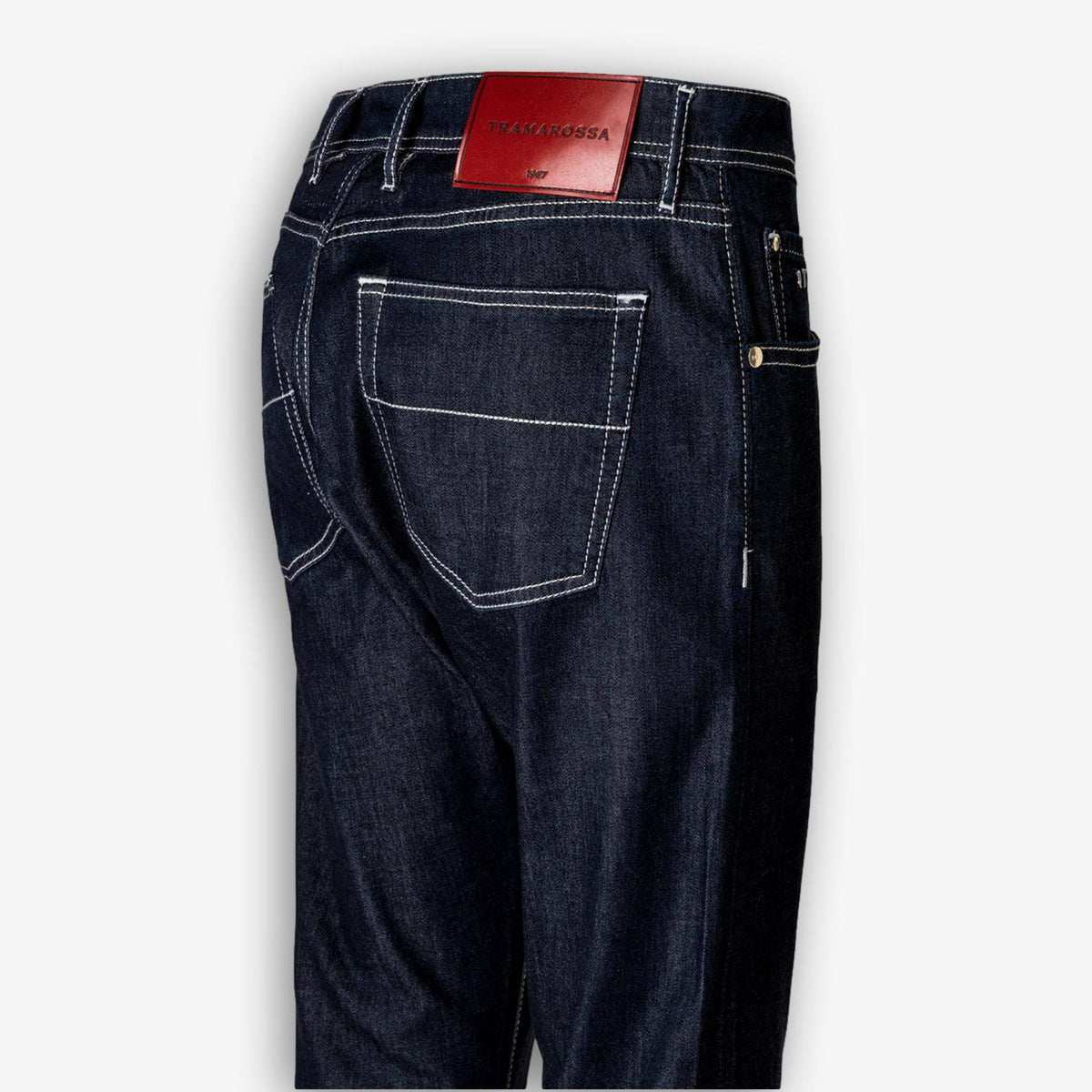 Michelangelo Jeans Silk Denim Dark Blue-Tramarossa-Phrase