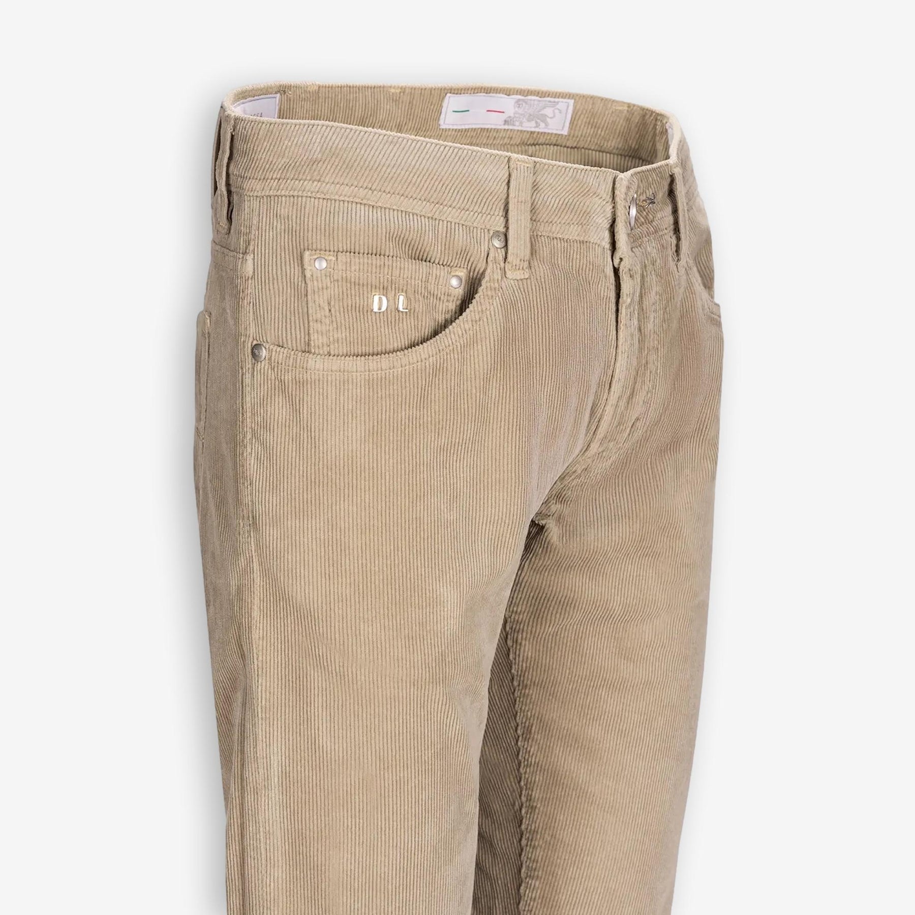 Michelangelo Kordfløyel 5-Pocket Bukse Champagne