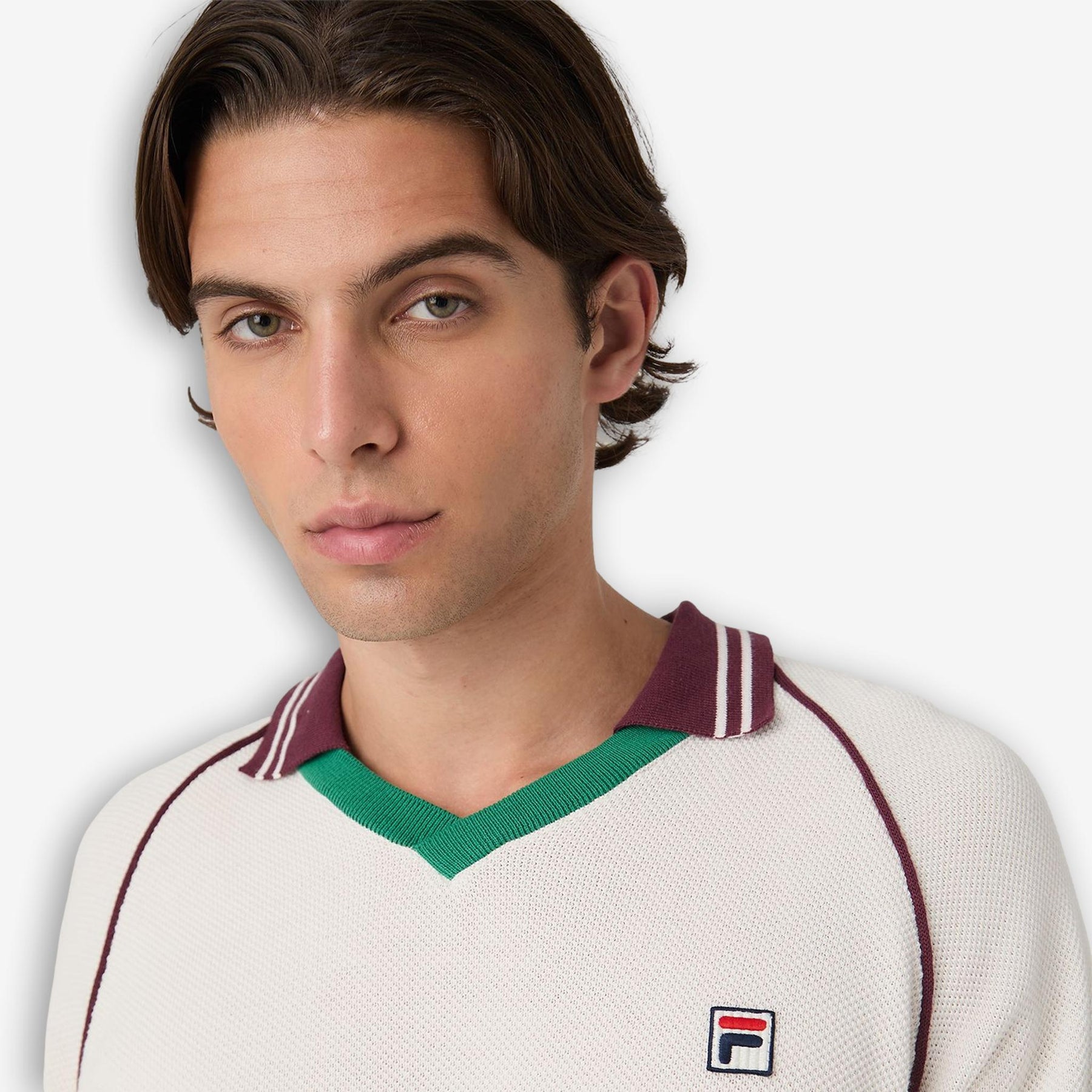 Molinazzo Knit Polo Sweater Offwhite