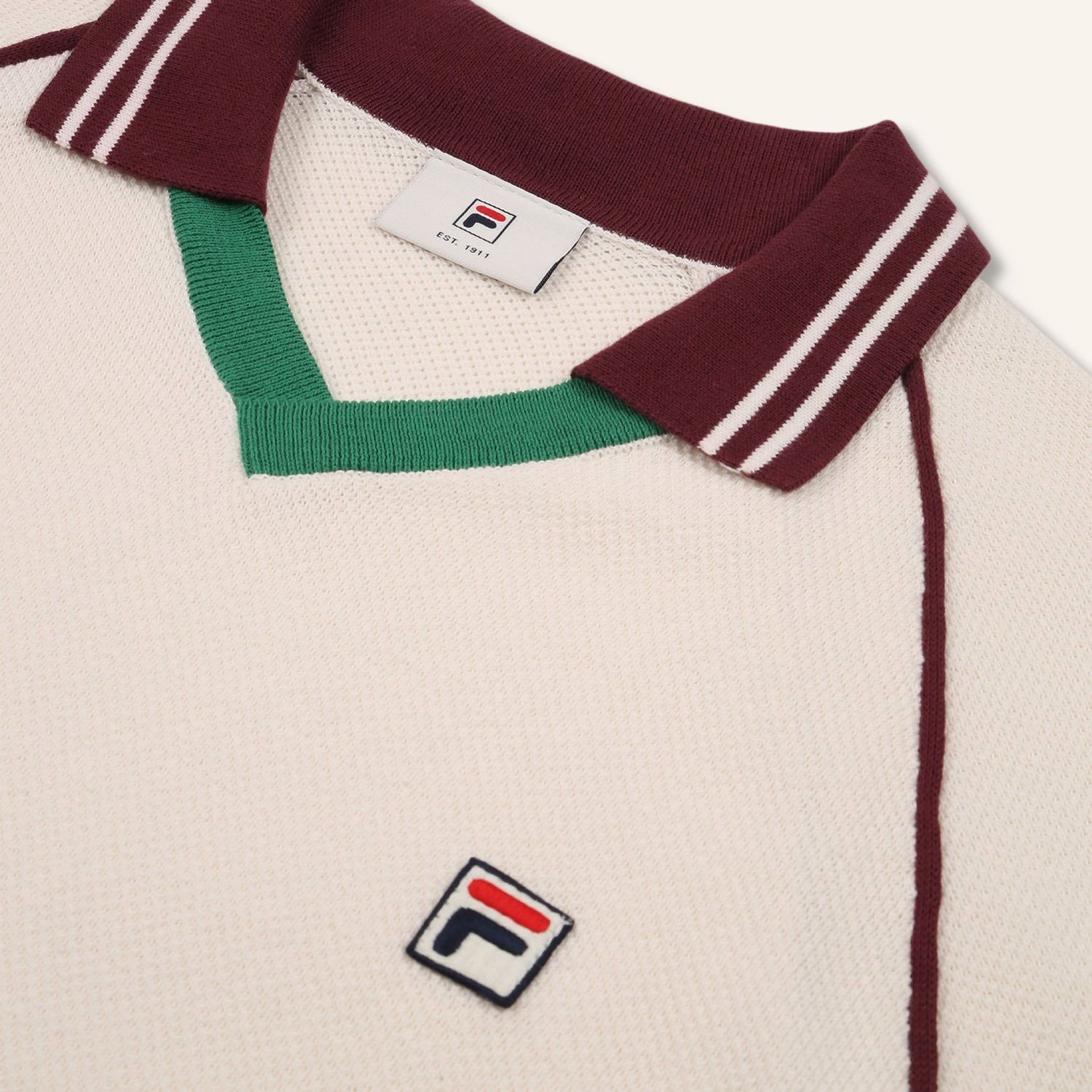 Molinazzo Knit Polo Sweater Offwhite