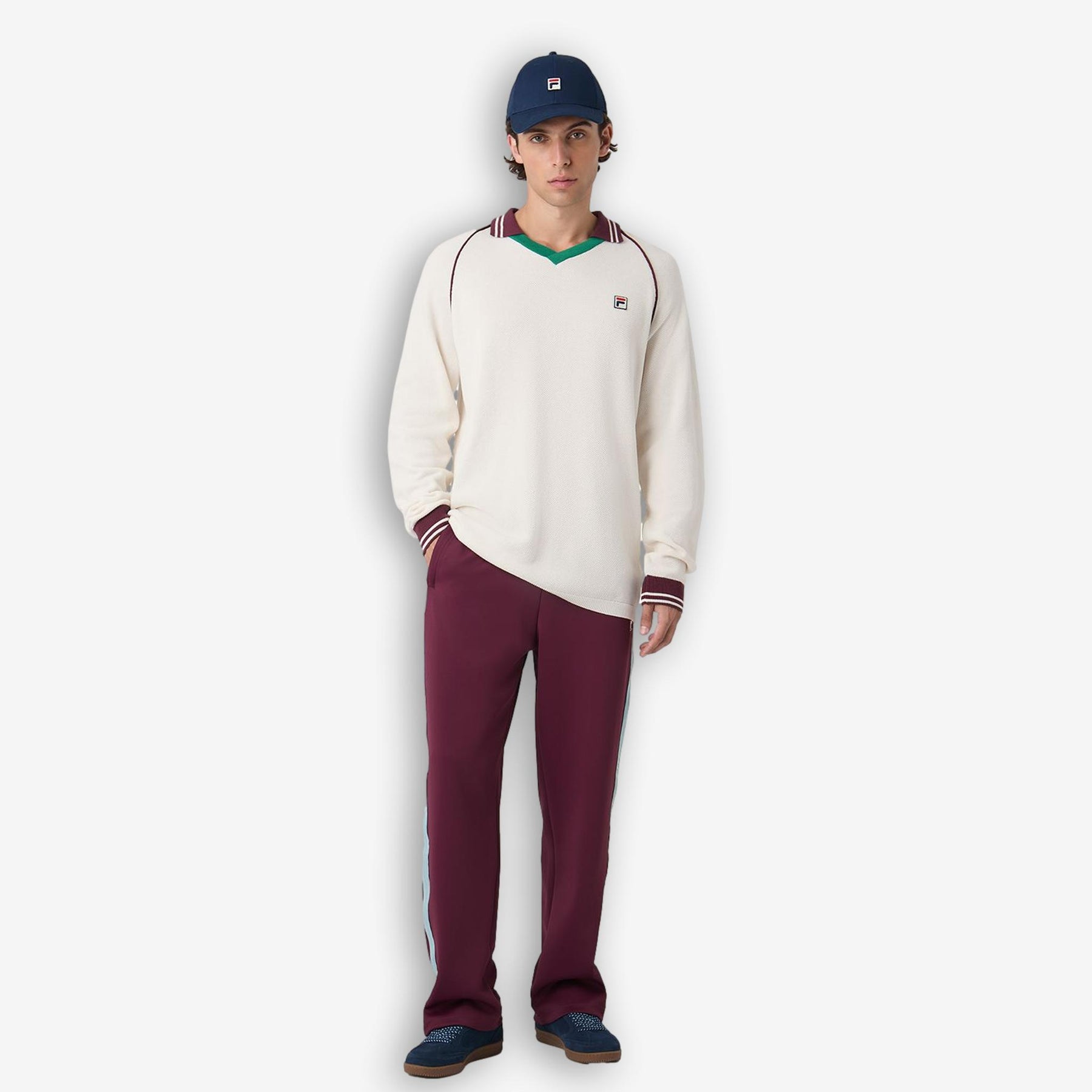 Molinazzo Knit Polo Sweater Offwhite
