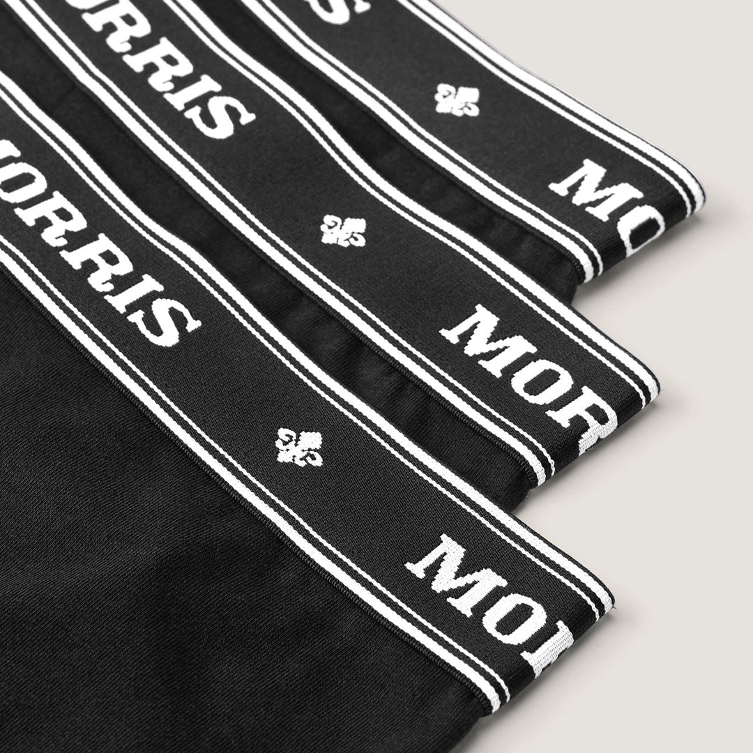 Morris Boxer Brief 3-pack Black-Morris Stockholm-Phrase