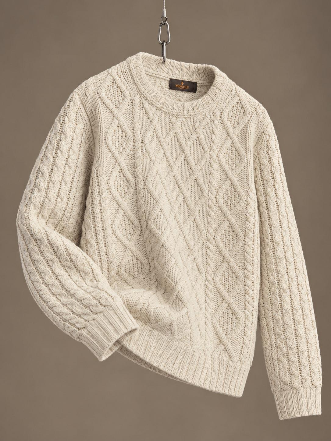 Ramsey Cable Crewneck Offwhite
