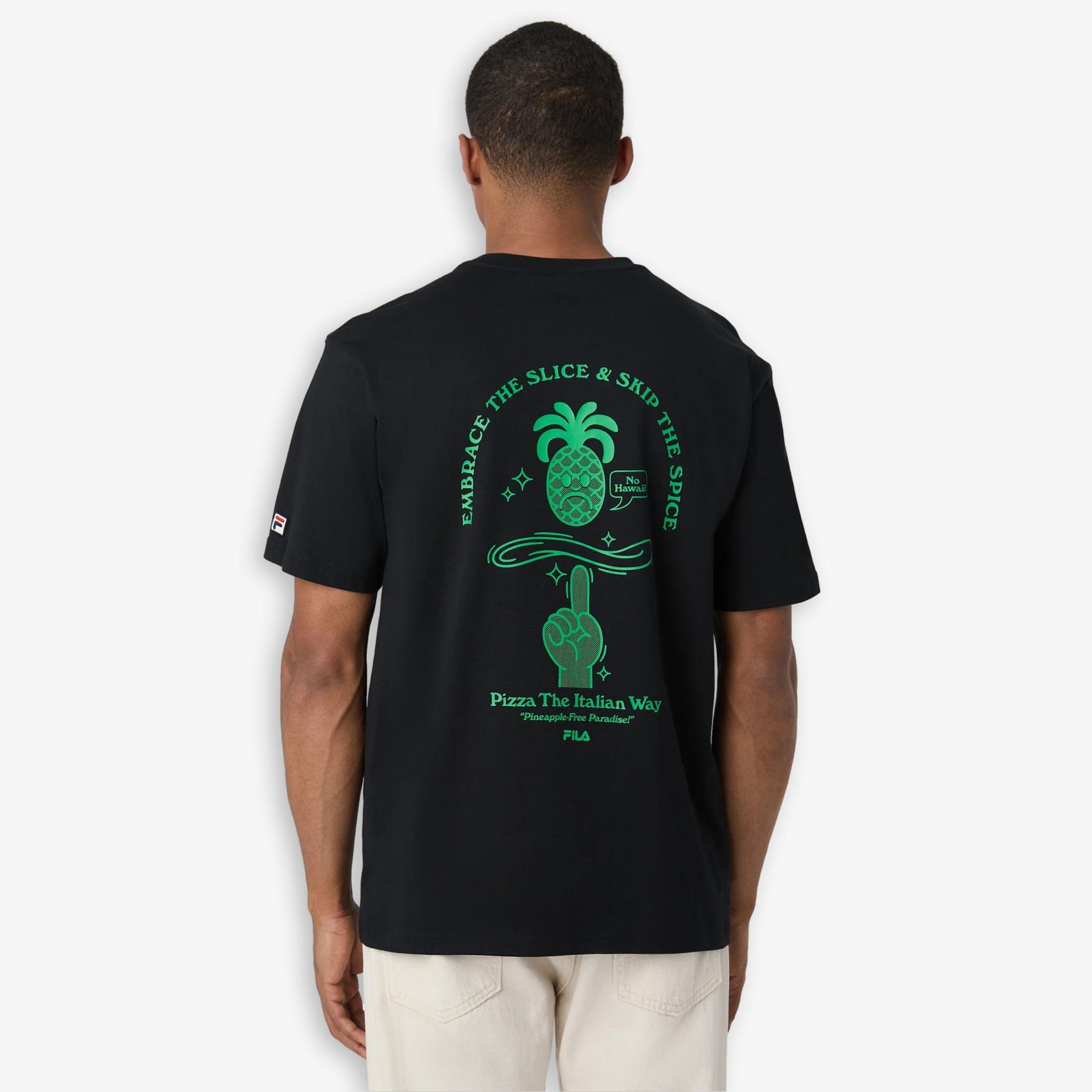 Navigli Pizza Graphic T-Shirt Black-Fila-Phrase