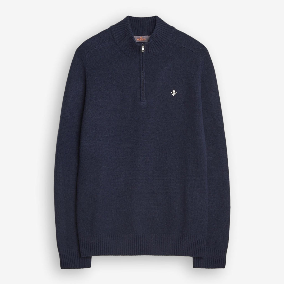 New Hertford Merino Half Zip Navy-Morris Stockholm-Phrase