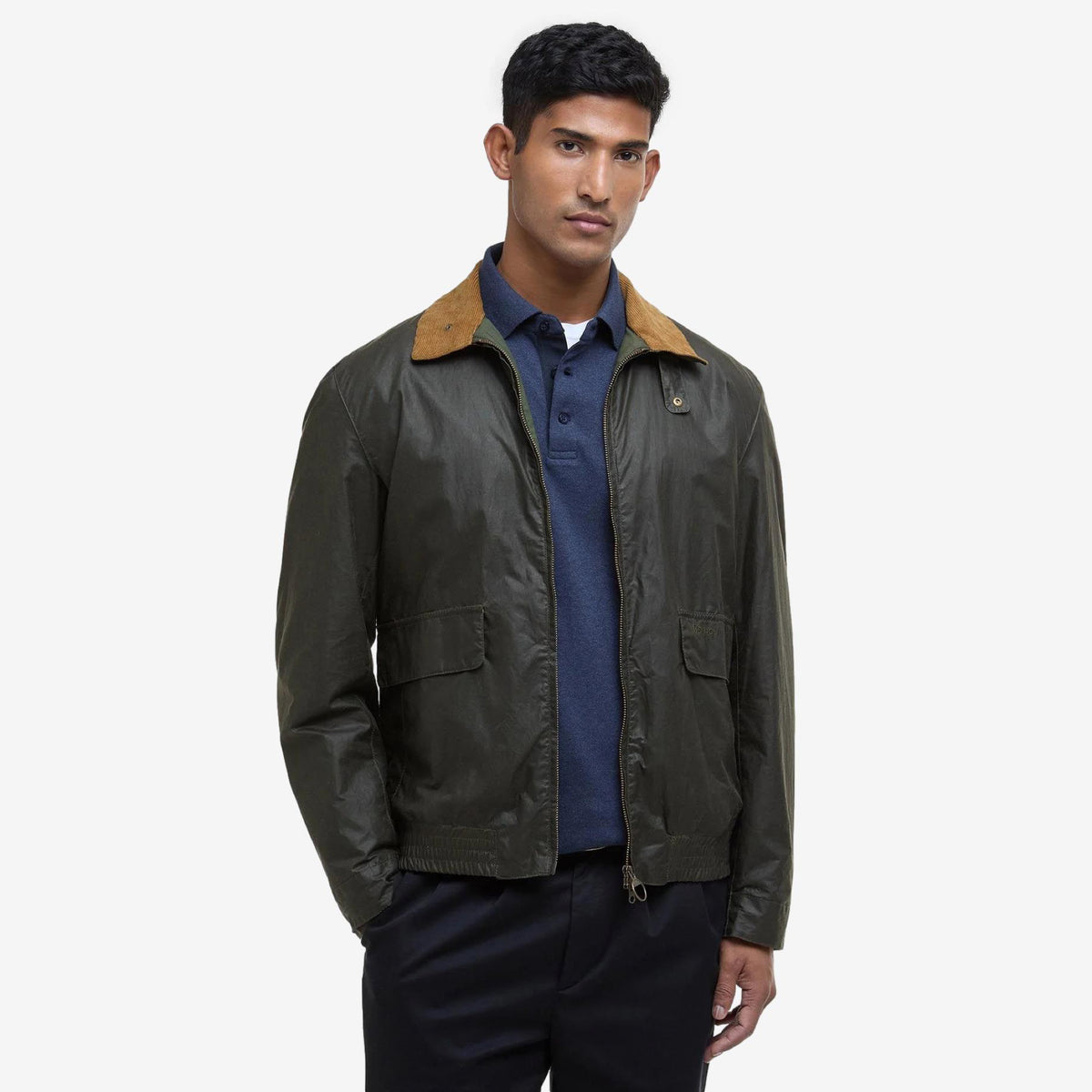 Newbury Wax Jacket Olive-Barbour-Phrase
