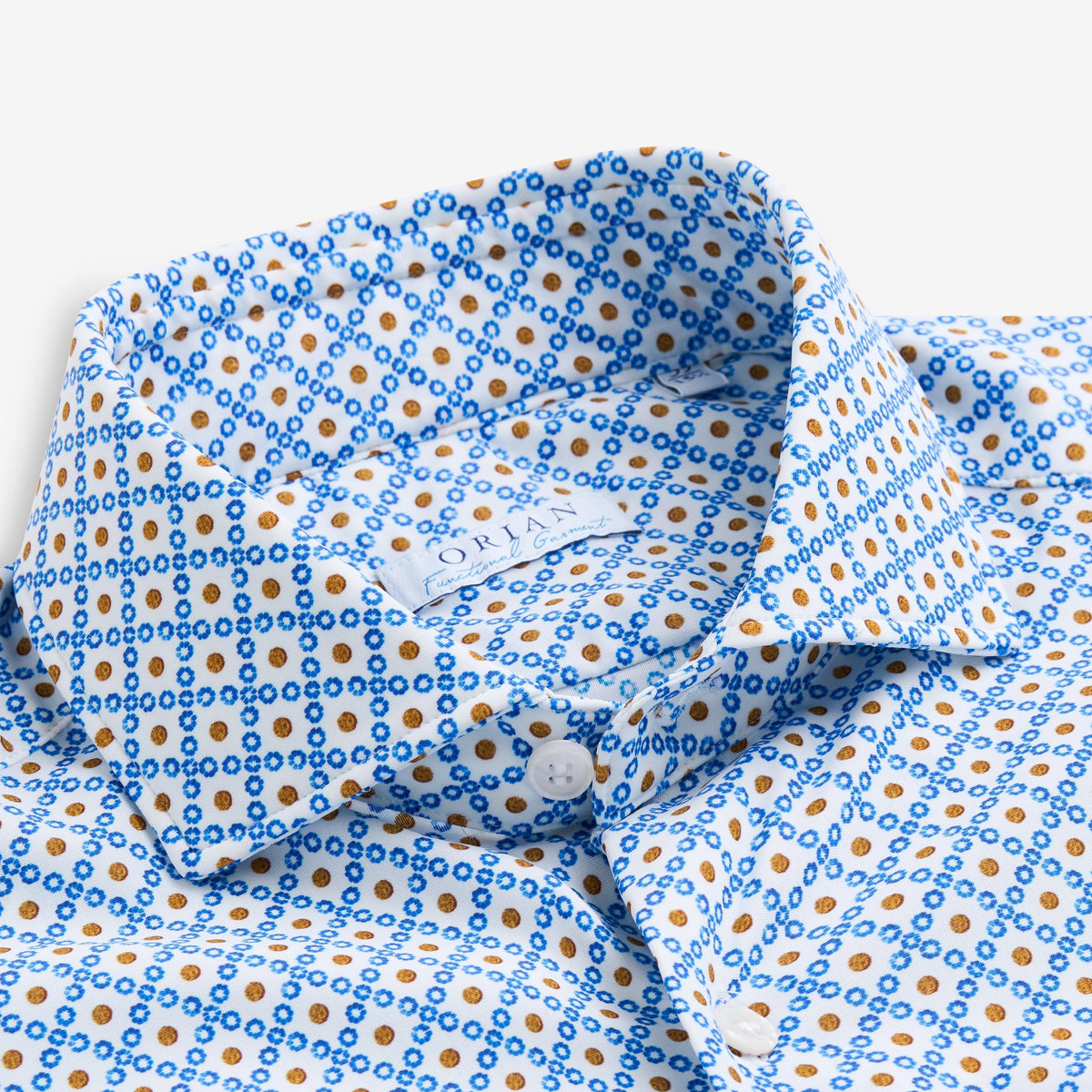 Orian Active Stretch Shirt Amalfi Blue-Orian-Phrase