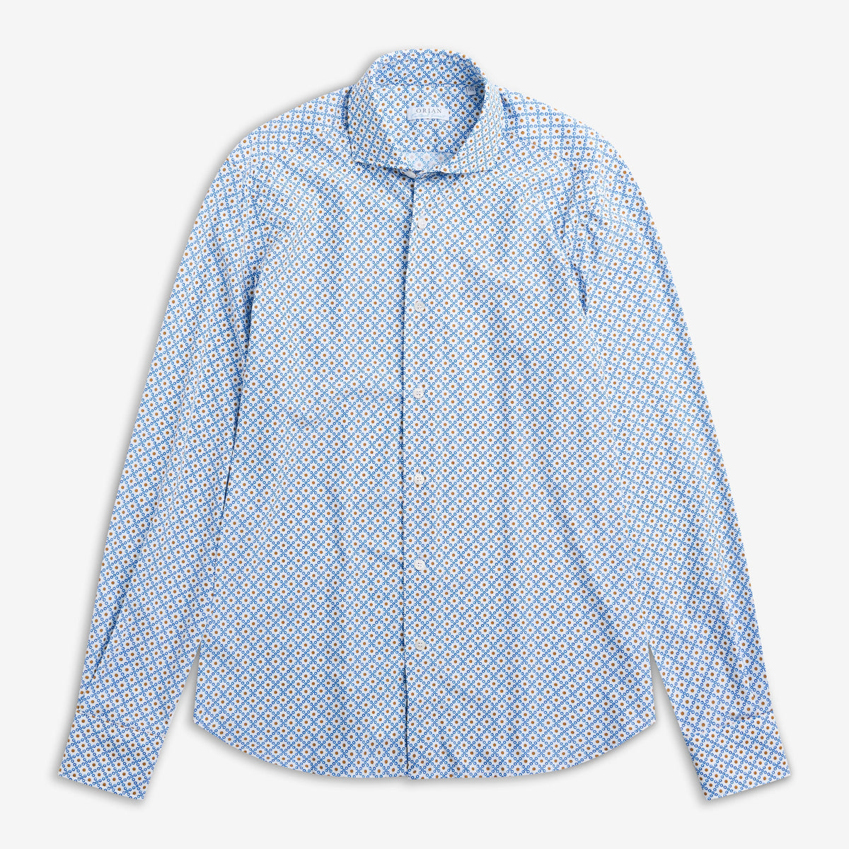 Orian Active Stretch Shirt Amalfi Blue-Orian-Phrase