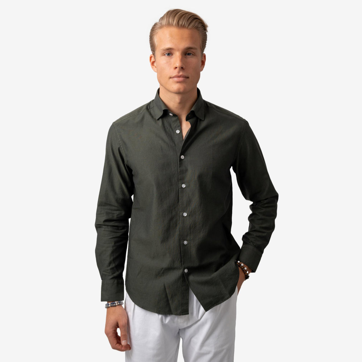 Oxford Shirt Green-The Gilli-Phrase