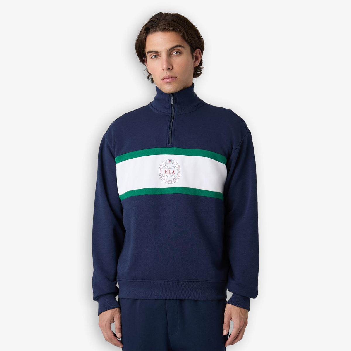 Parella Loose Half Zip Sweater Blue-Fila-Phrase