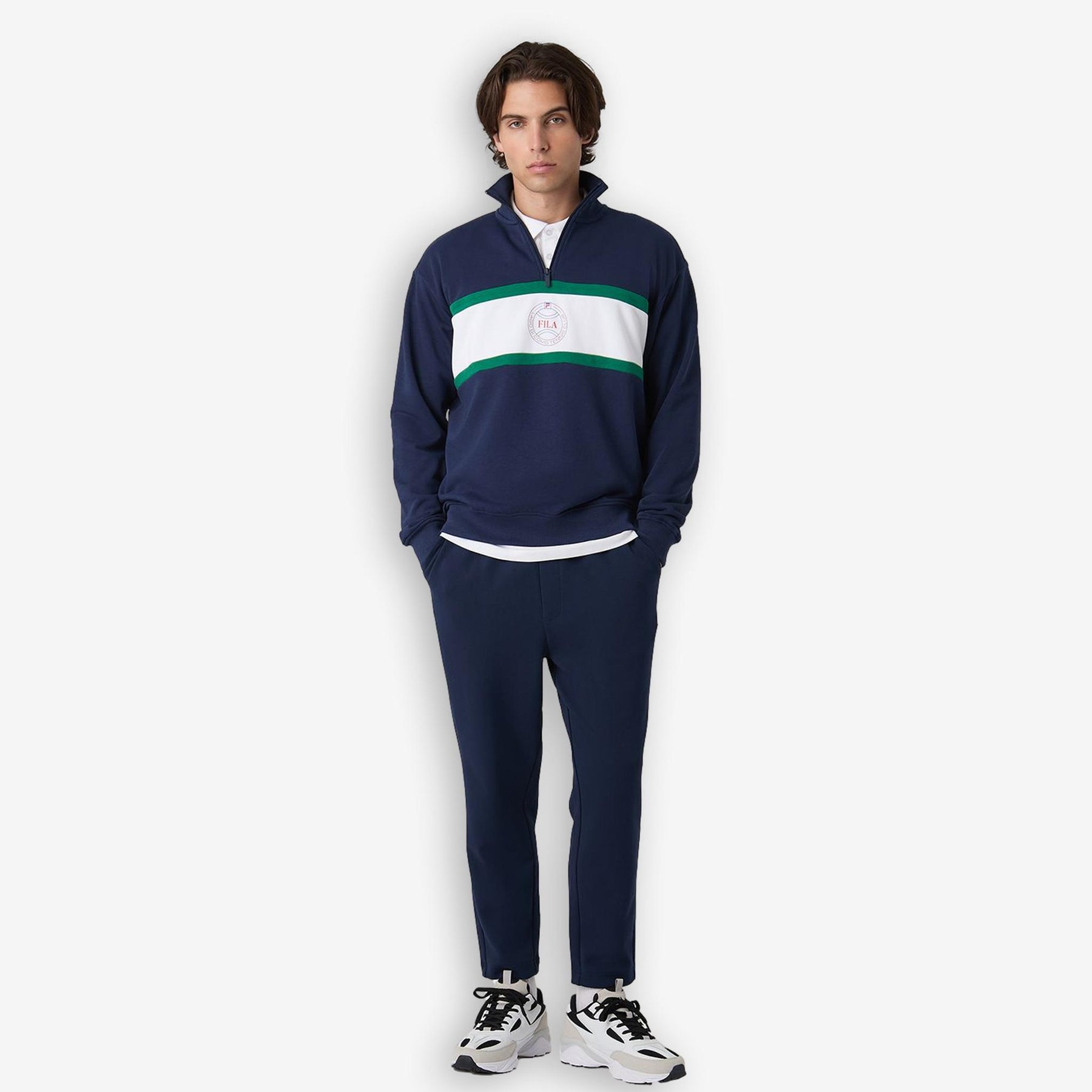 Parella Loose Half Zip Sweater Blue