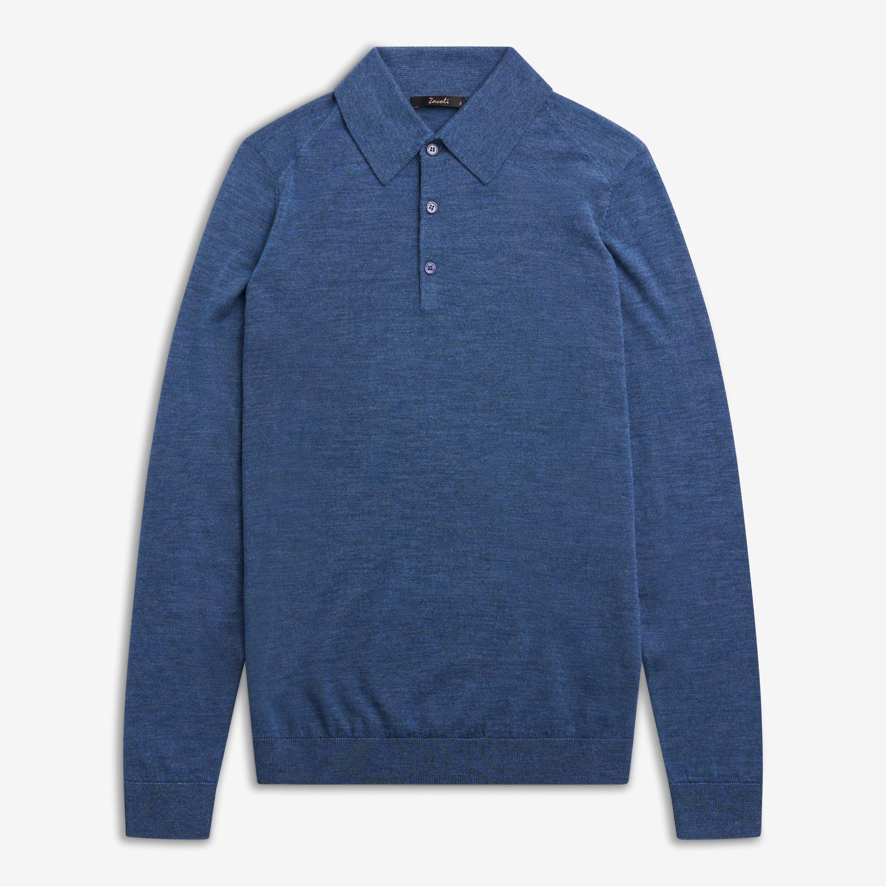 Picerno Polo Long Sleeve Blue
