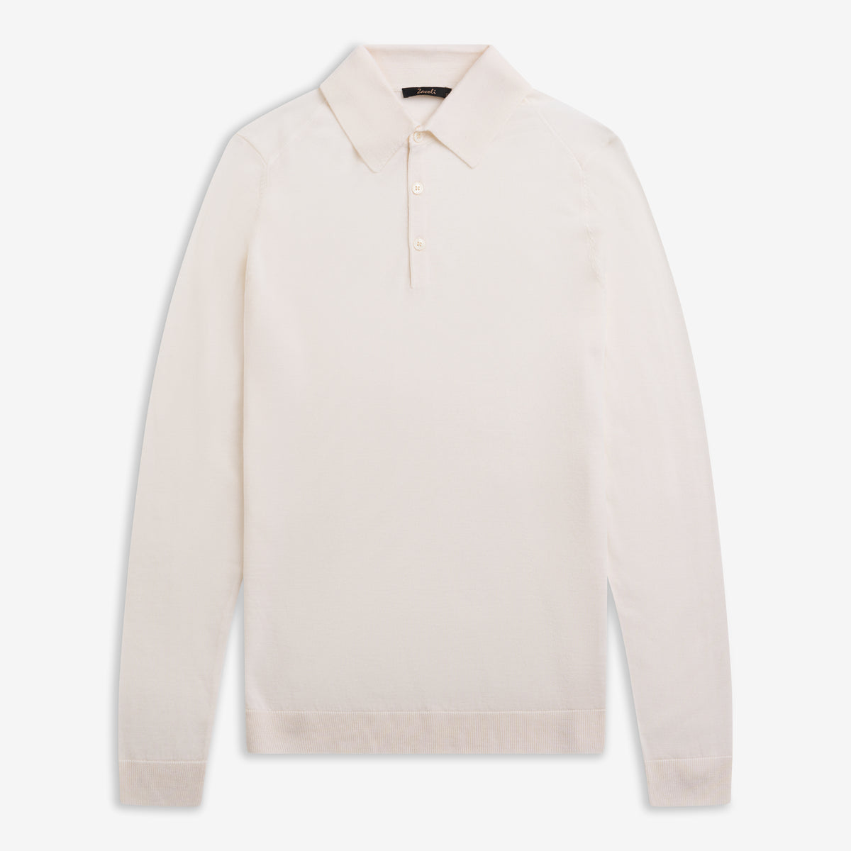 Picerno Polo Long Sleeve Ivory-Zavoli-Phrase