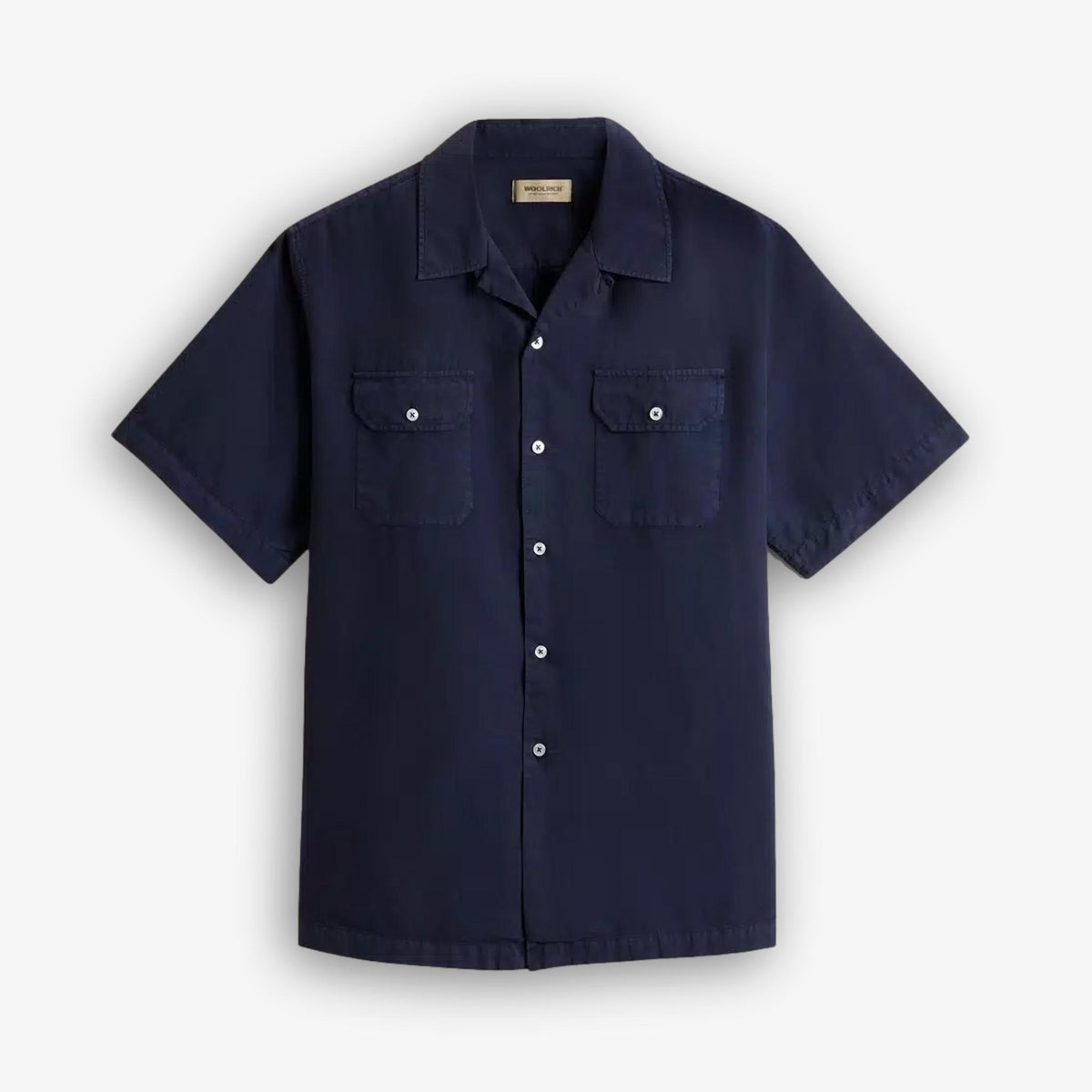 Pima Cotton Camp Shirt Blue-Woolrich-Phrase
