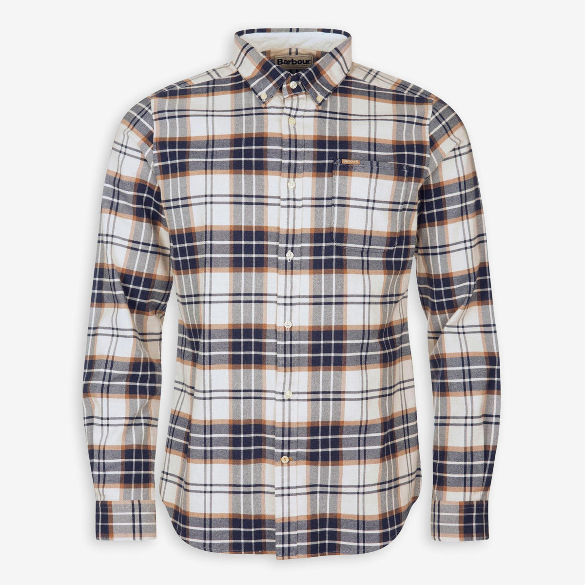 Portdown Twill Check Shirt Ecru-Barbour-Phrase