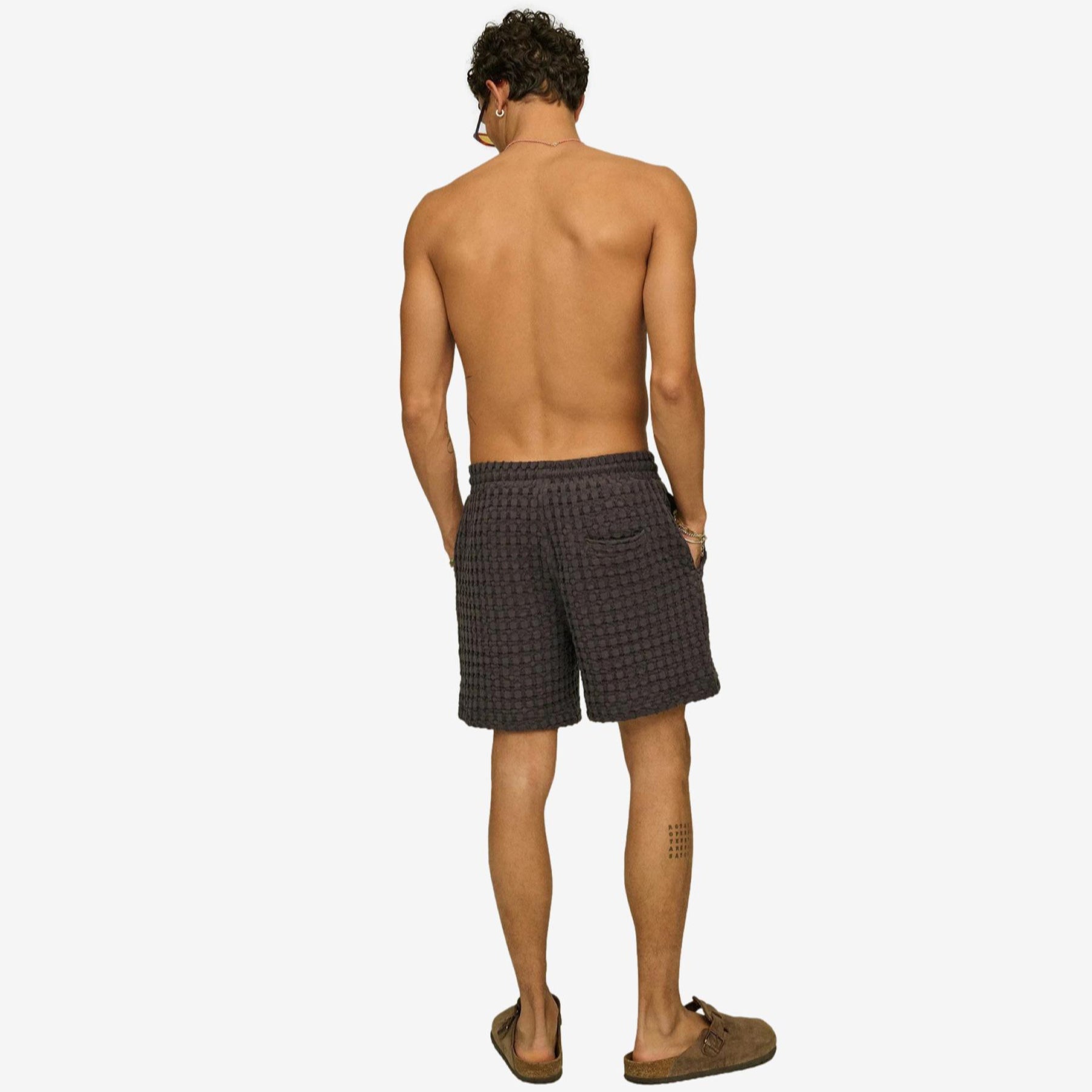 Porto Waffle Shorts Nearly Black
