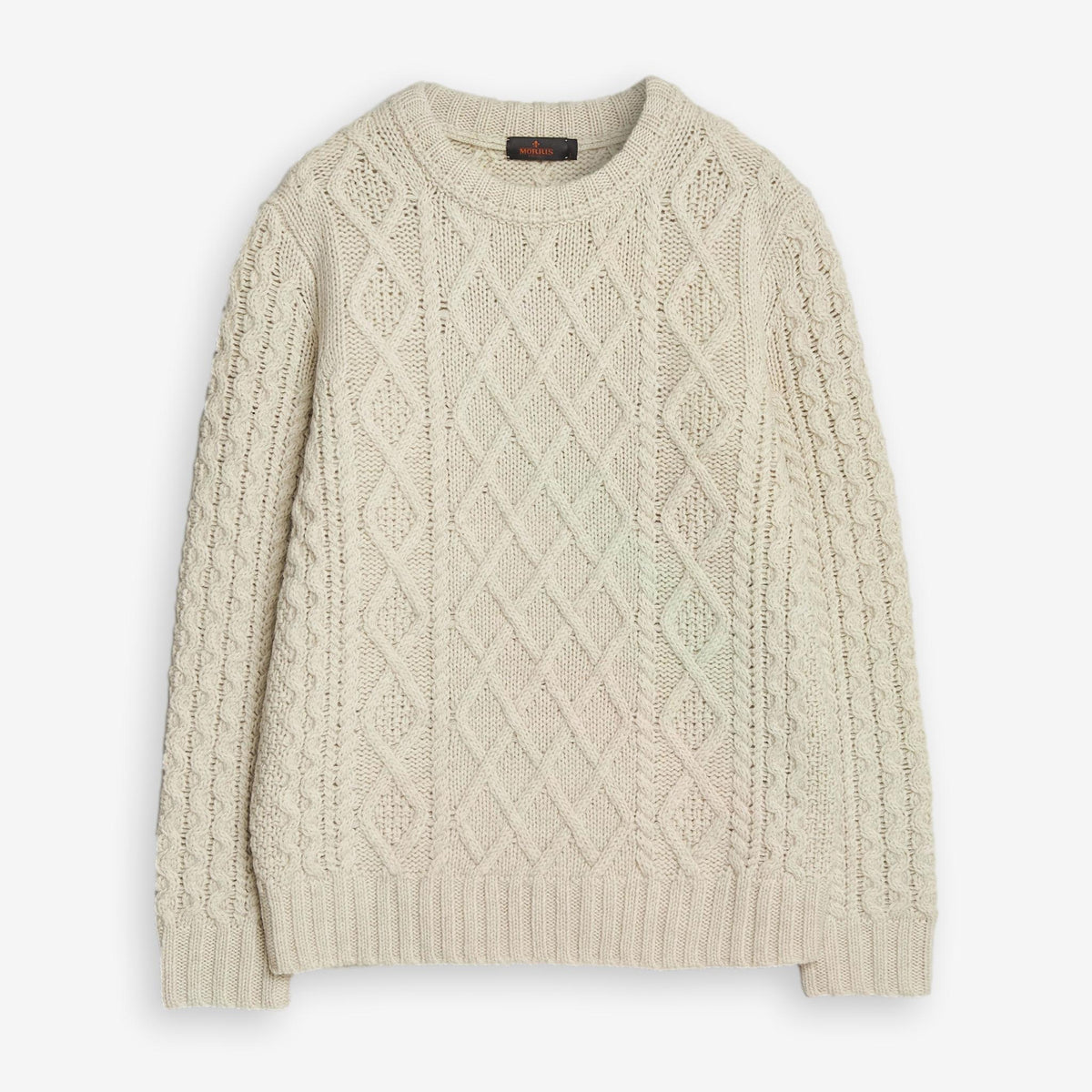 Ramsey Cable Crewneck Offwhite