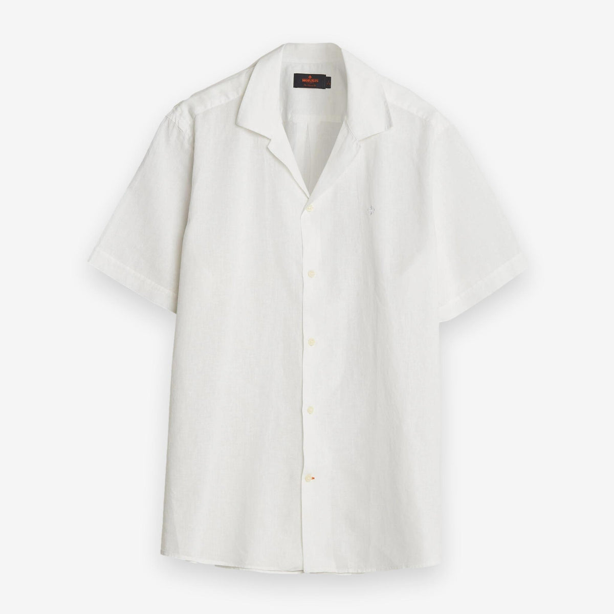 Resort Linen Short Sleeve Shirt White