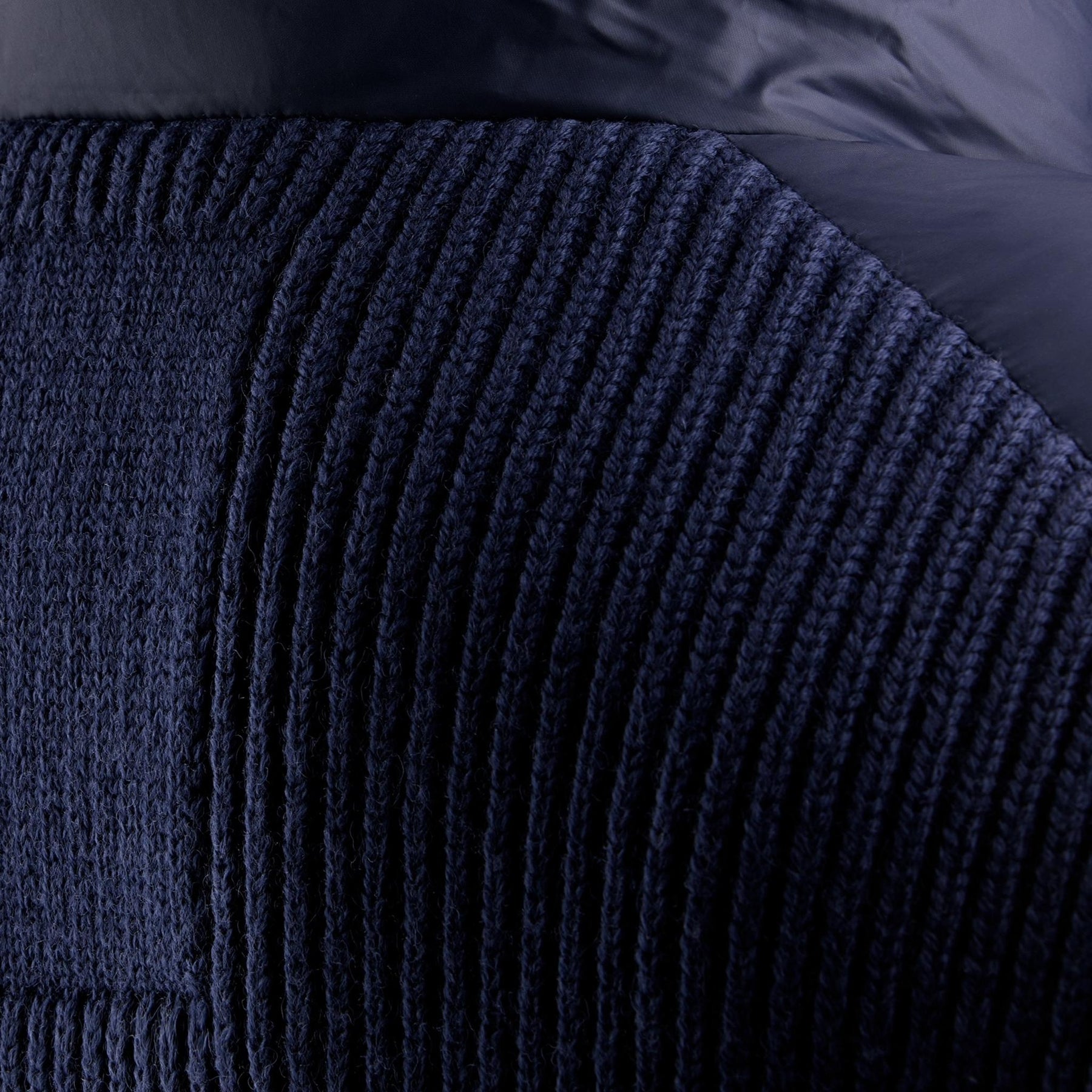Ridge Knitted Hybrid Jacket Dark Navy
