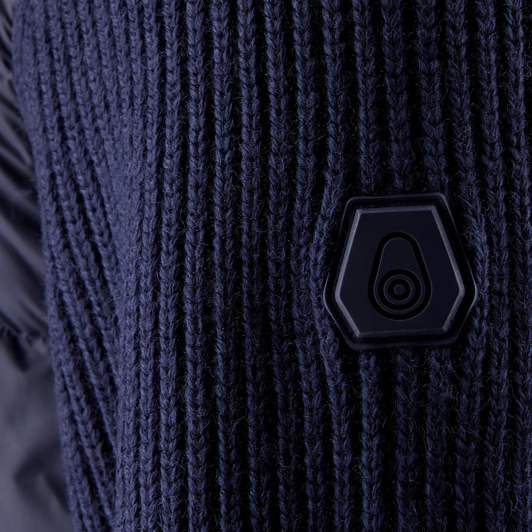 Ridge Knitted Hybrid Jacket Dark Navy