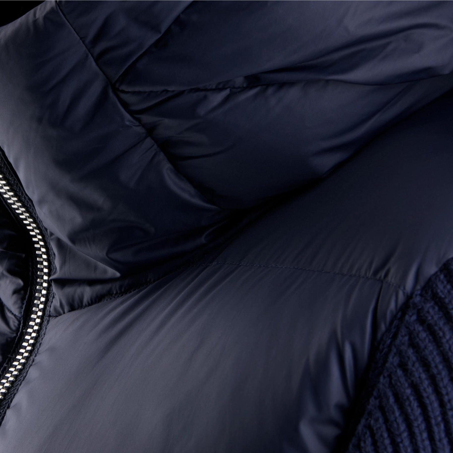 Ridge Knitted Hybrid Jacket Dark Navy