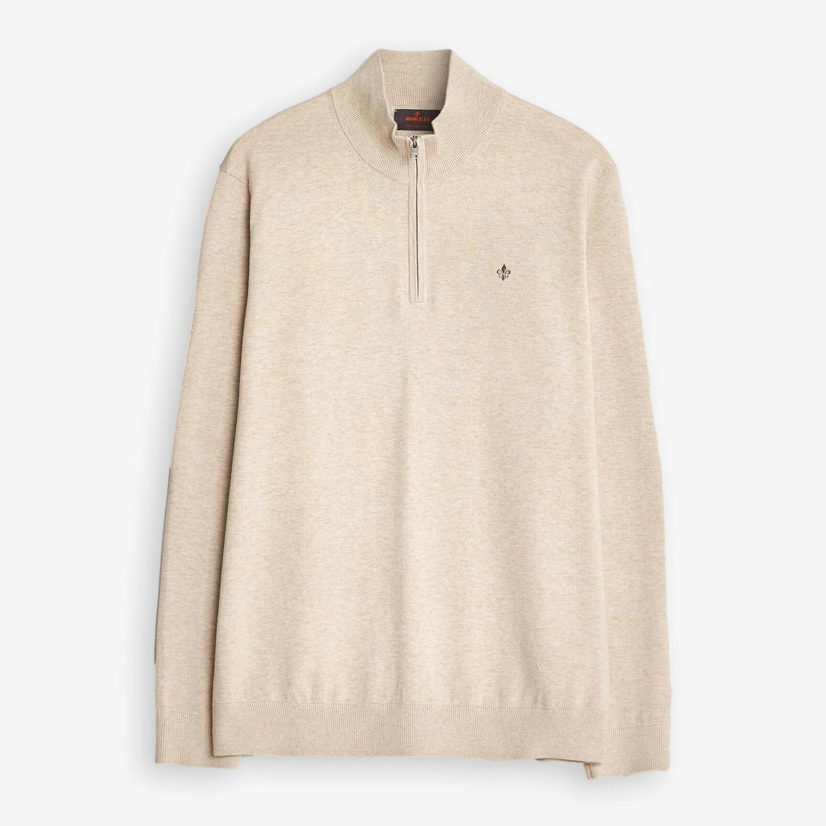 Riley Cotton Half Zip Khaki