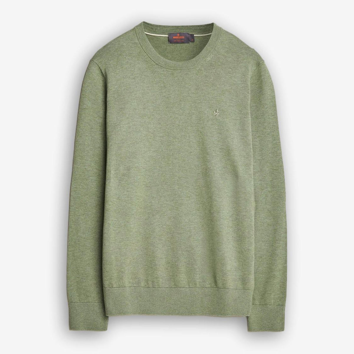 Riley Cotton O-Neck Olive-Morris Stockholm-Phrase