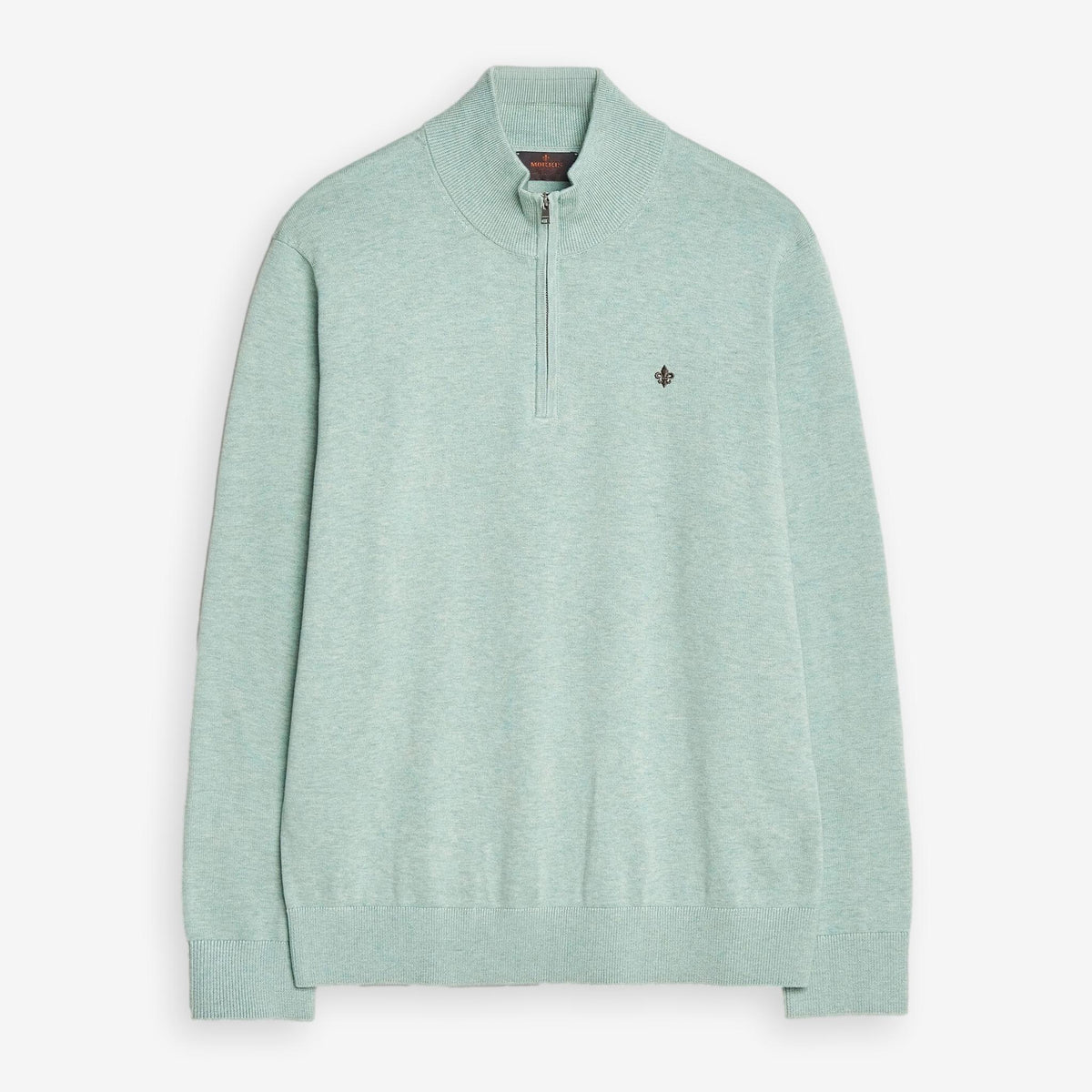 Riley Cotton Half Zip Green