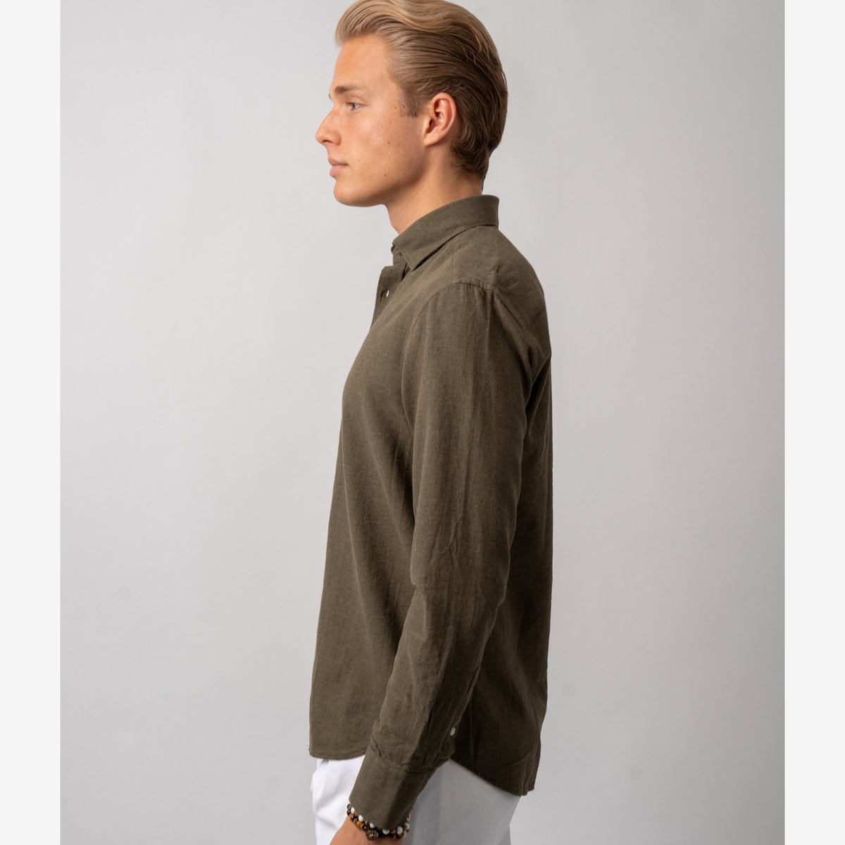 Rustic Flannel Shirt Green-The Gilli-Phrase