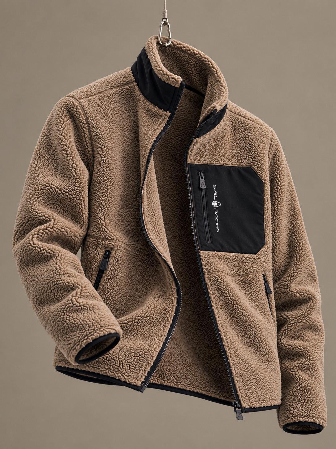 Bowman Pile Zip Jacket Sand