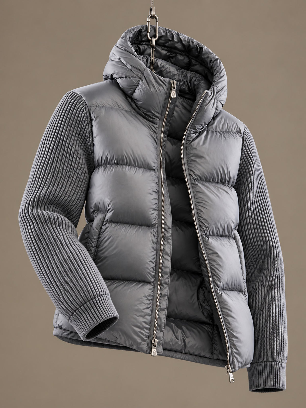 Ridge Knitted Hybrid Jacket Magnesium